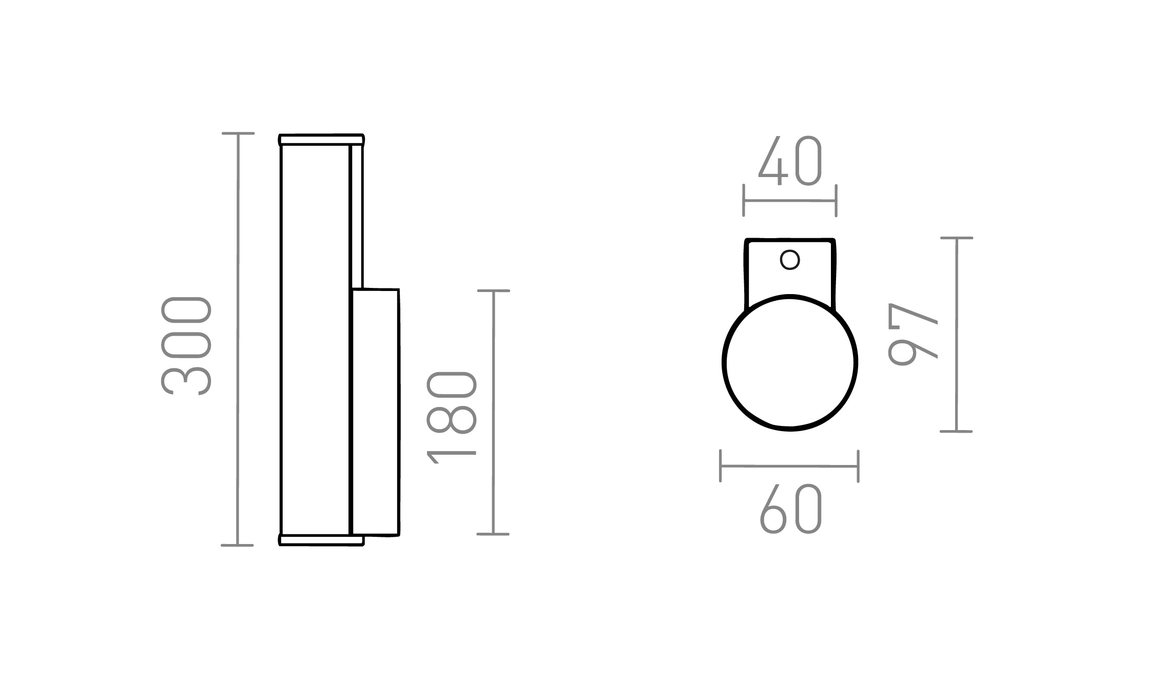 STELLA de pared lámpara - Product sketch