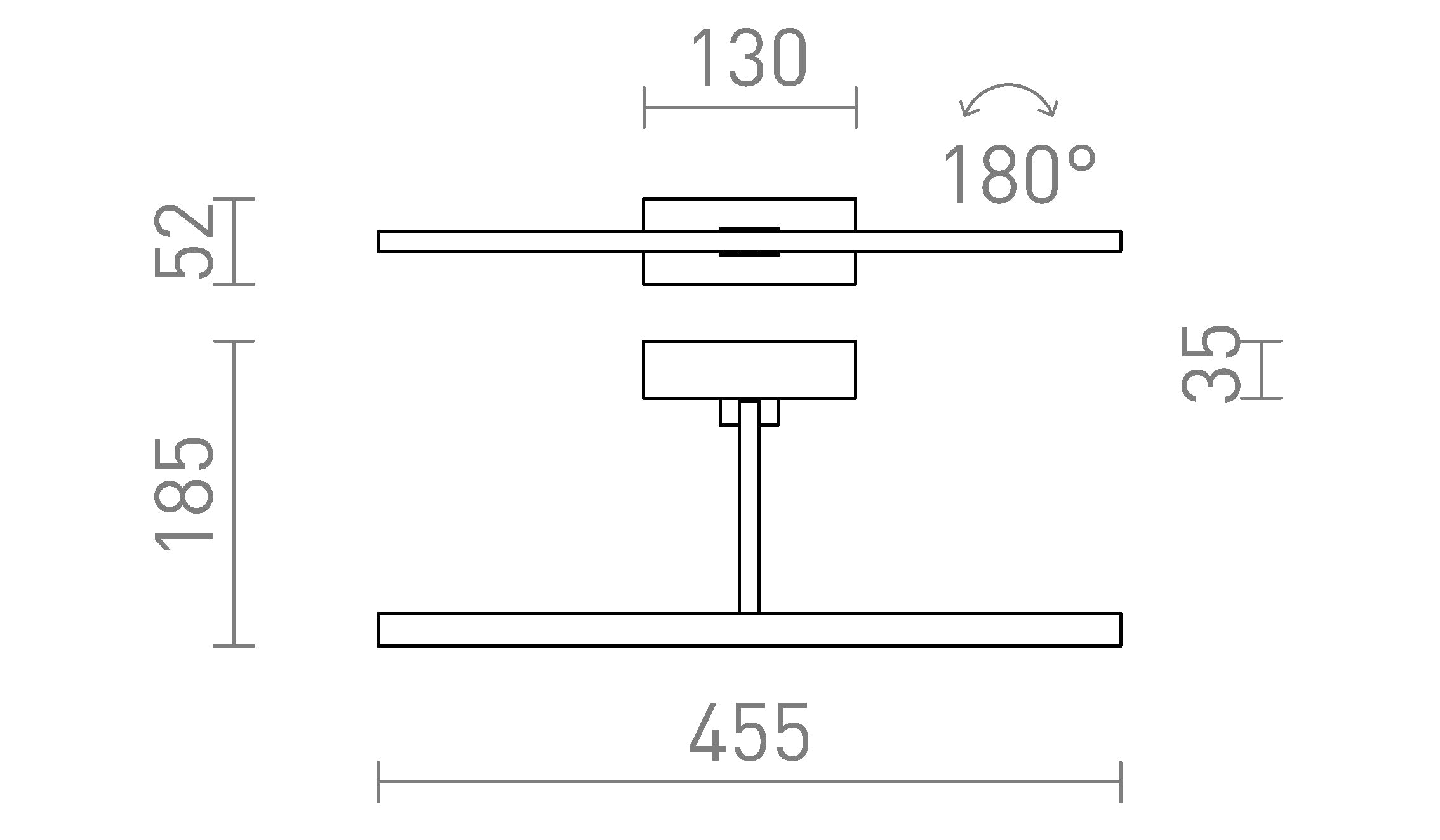 FRESCO 45 ścienna lampa - Product sketch
