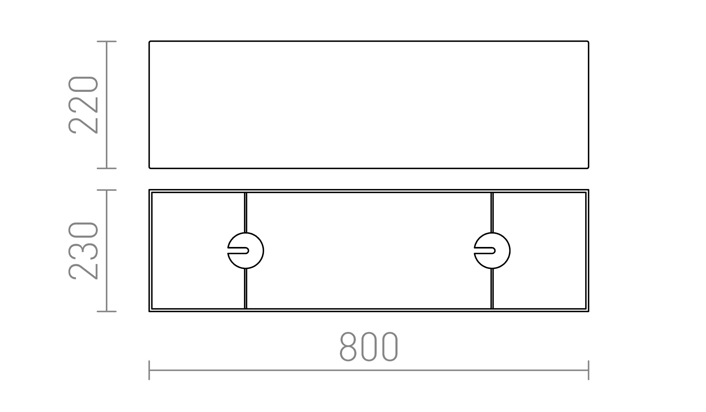 LOPE 80/23 skärm - Product sketch