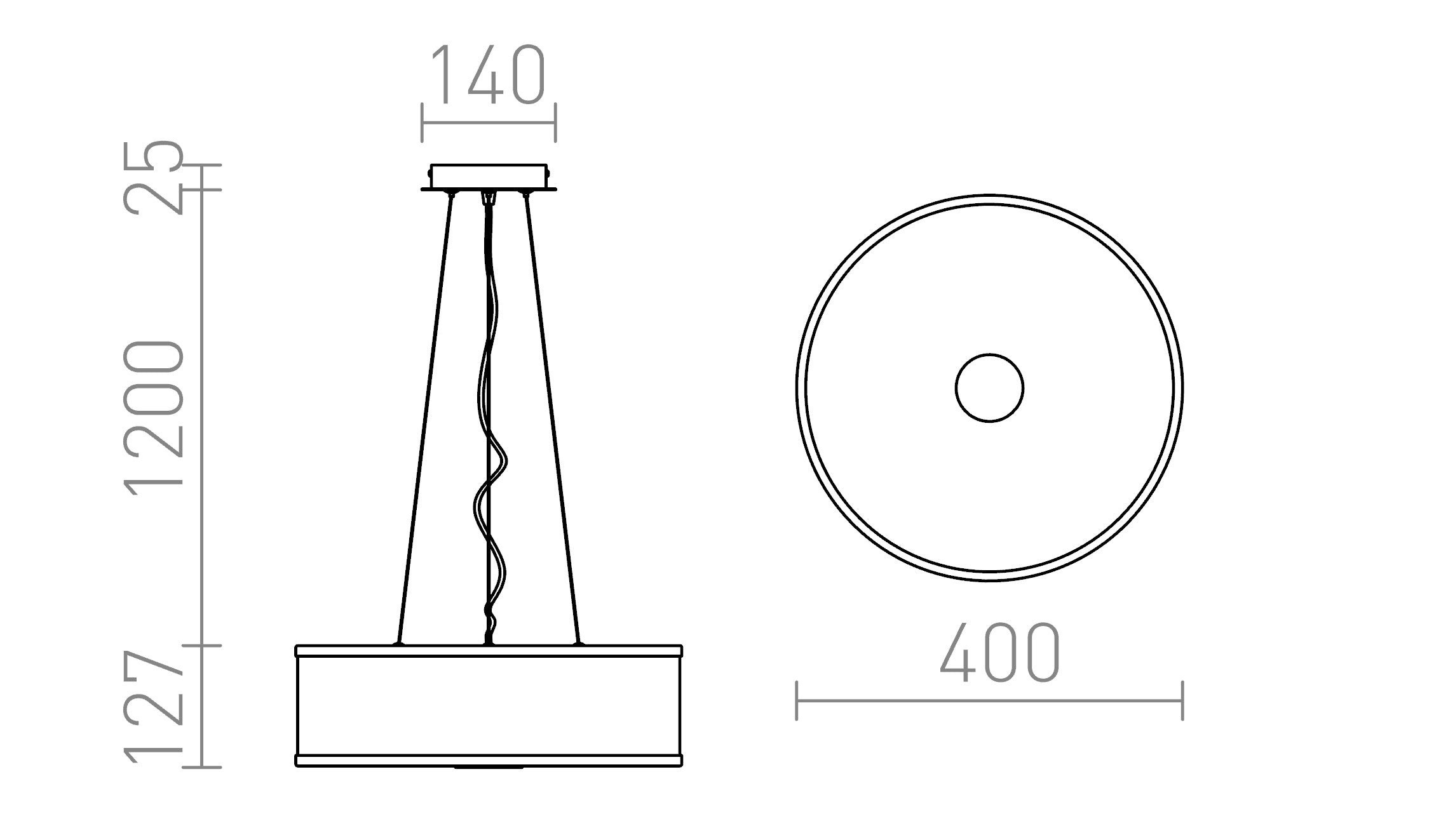 CASSABLANCA LED 40 Pendelleuchte lampe - Product sketch
