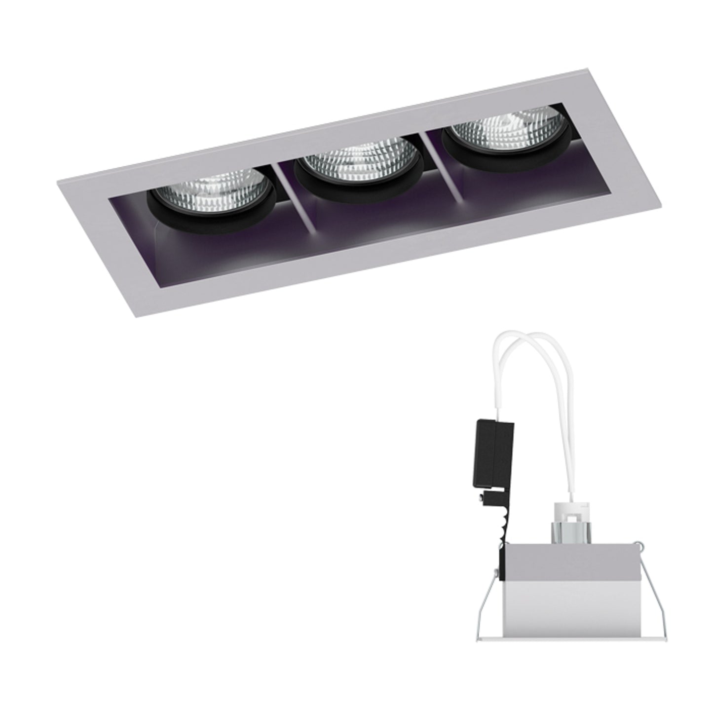 RENDL Outlet MONE III directional silver grey 12V GU5,3 3x50W R10218 3