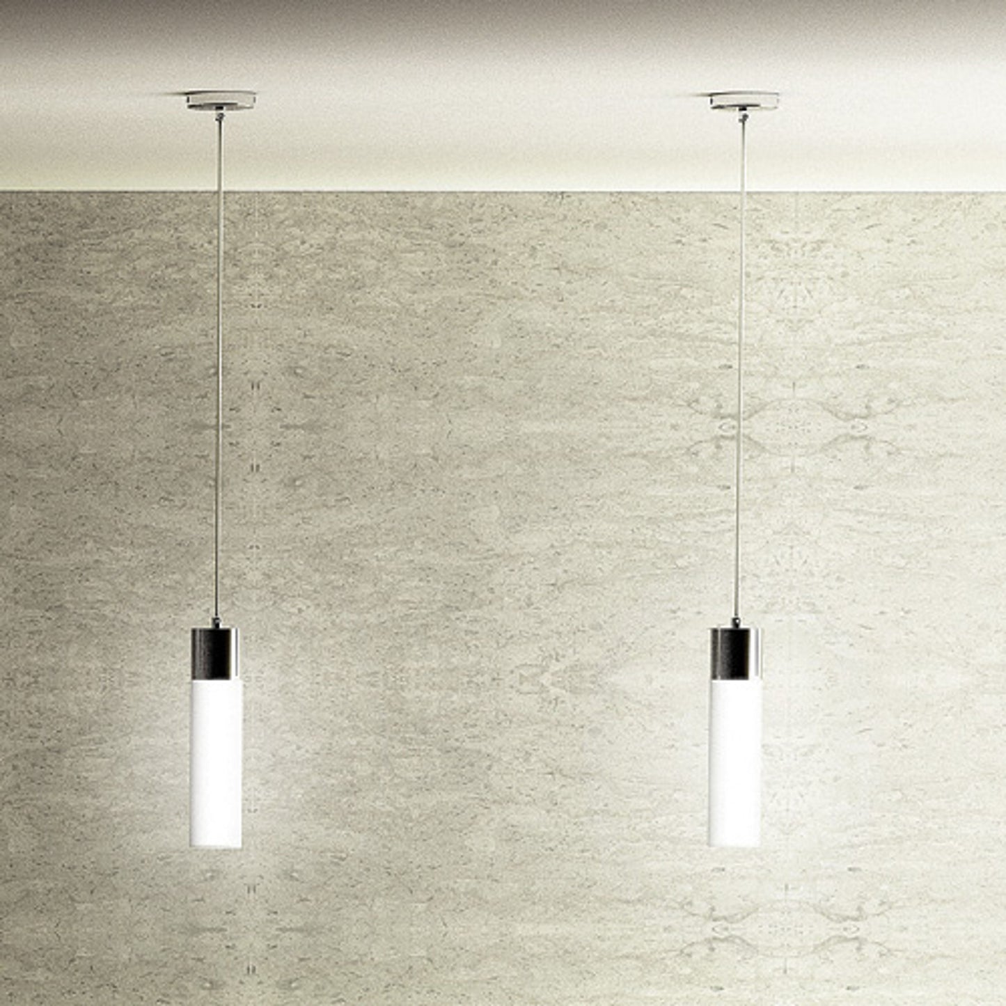 RENDL pendant lamp EIGHT pendant opal-colored glass/chrome 230V LED E27 11W R10493 3