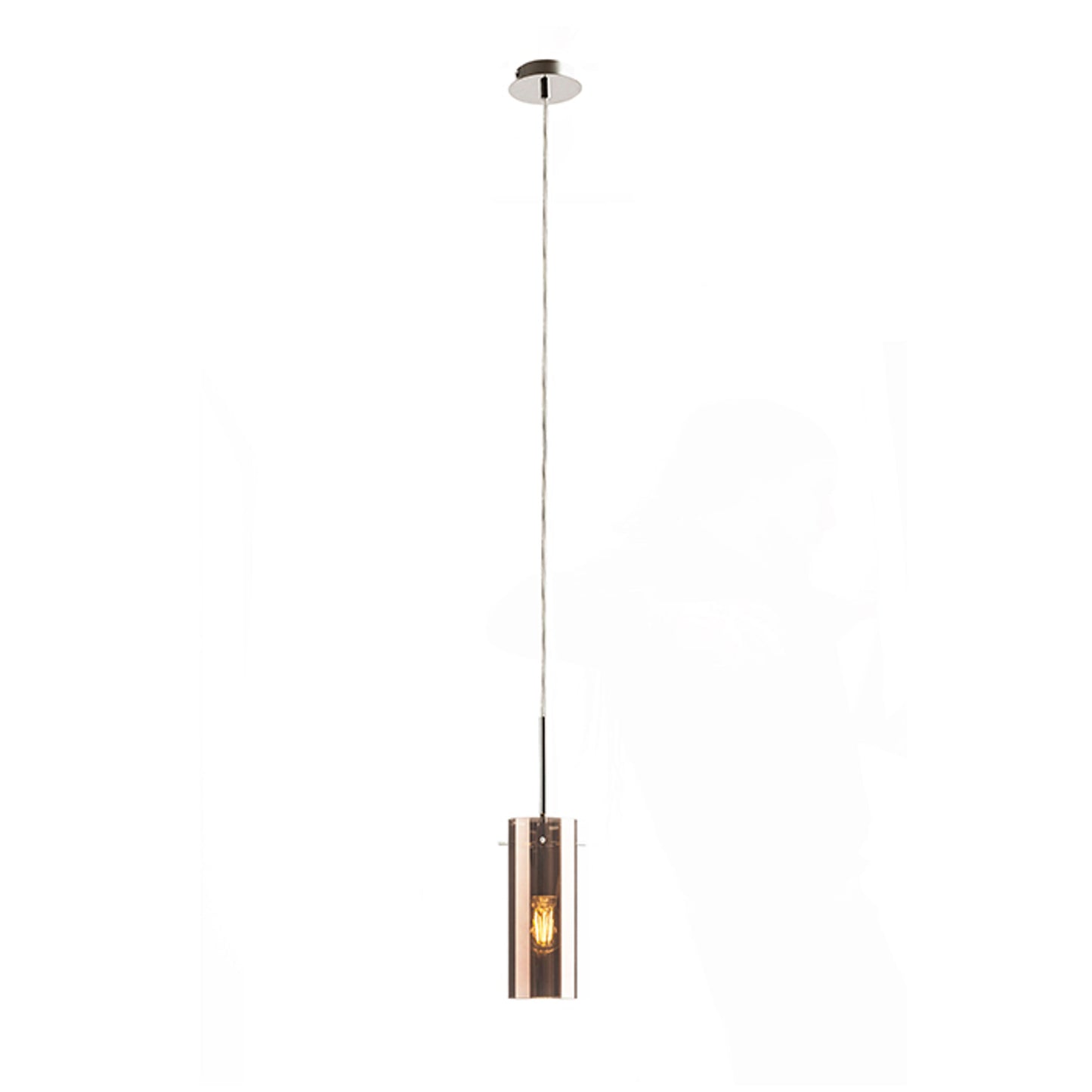 RENDL pendant lamp SANSSOUCI I pendant copper-tinted glass 230V LED E27 15W R10511 3