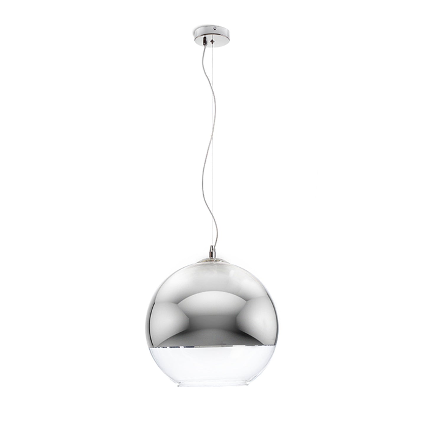 RENDL pendant lamp BEAU MONDE 35 pendant chrome-tinted glass/clear glass 230V LED E27 15W R10516 1