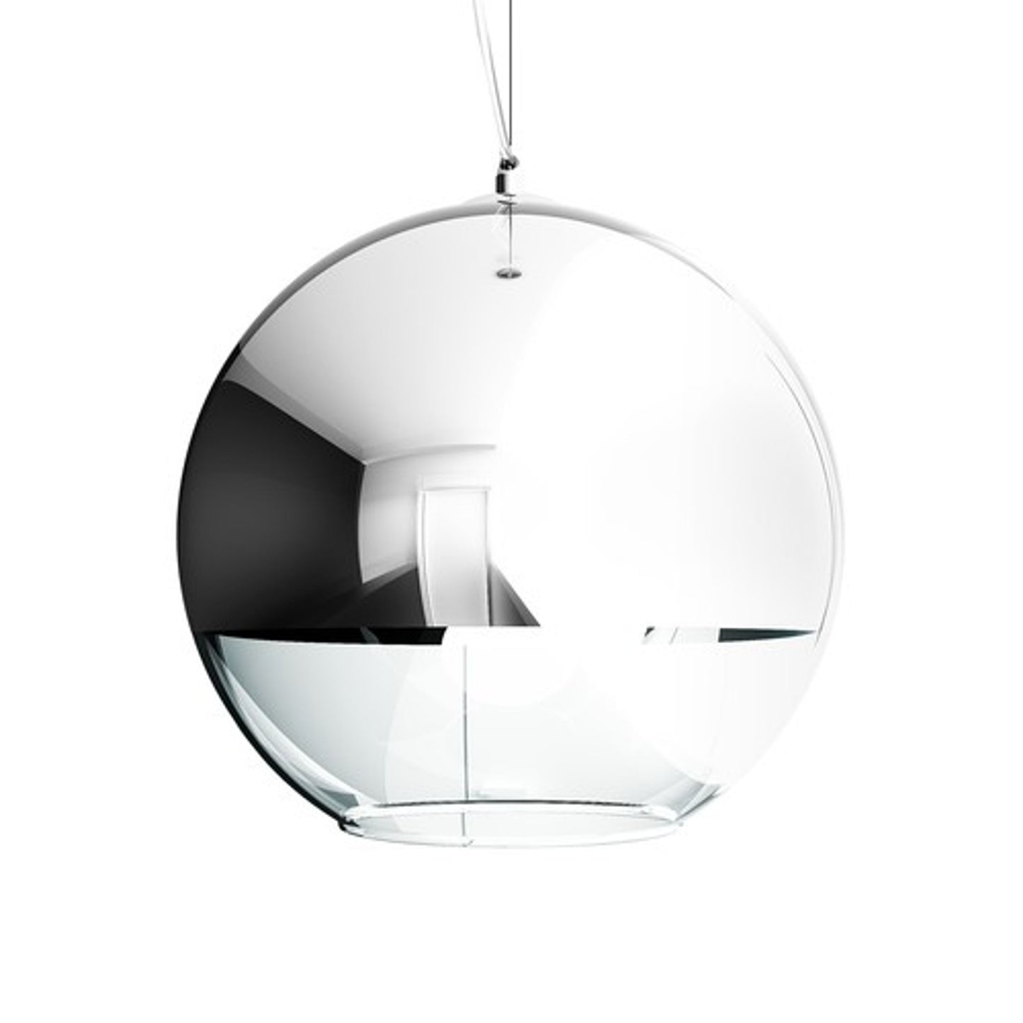 RENDL pendant lamp BEAU MONDE 35 pendant chrome-tinted glass/clear glass 230V LED E27 15W R10516 2