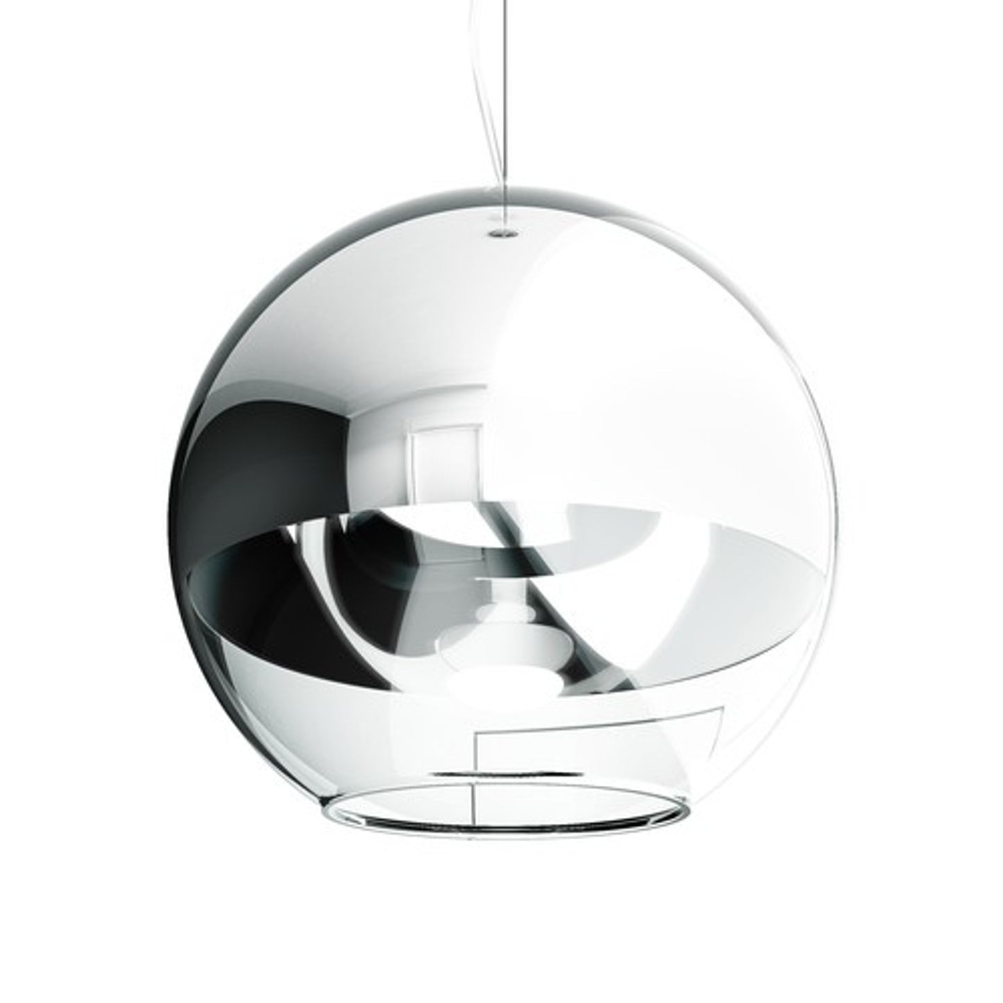 RENDL pendant lamp BEAU MONDE 35 pendant chrome-tinted glass/clear glass 230V LED E27 15W R10516 3