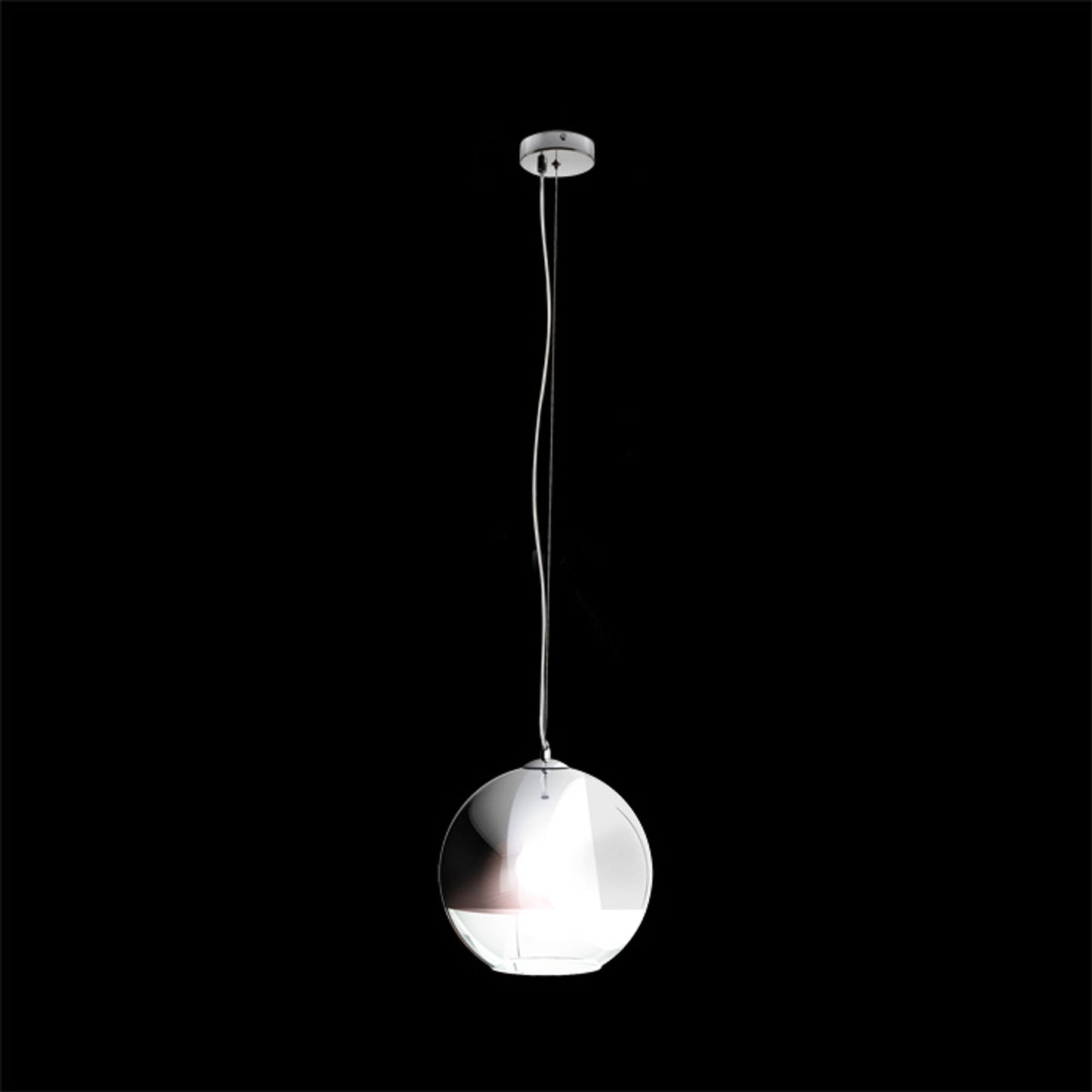 RENDL pendant lamp BEAU MONDE 35 pendant chrome-tinted glass/clear glass 230V LED E27 15W R10516 4