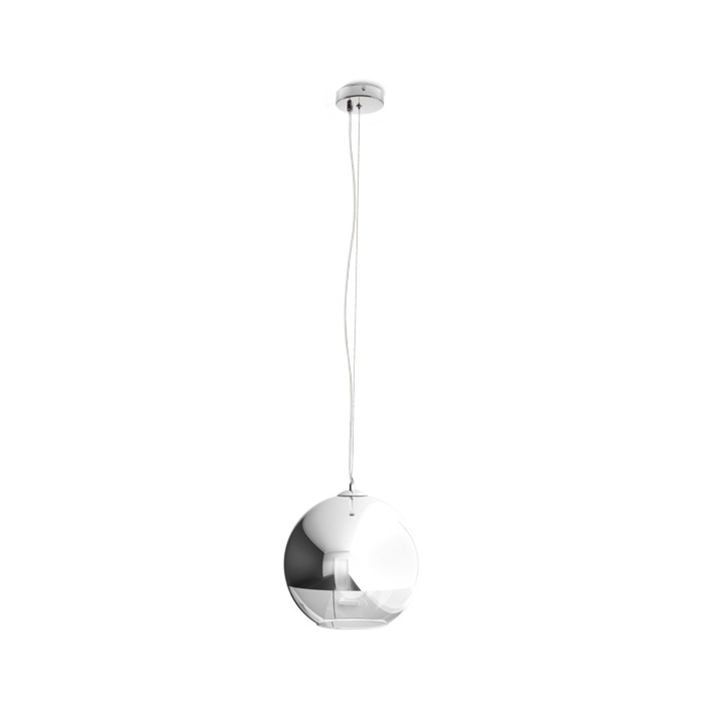 RENDL pendant lamp BEAU MONDE 35 pendant chrome-tinted glass/clear glass 230V LED E27 15W R10516 5