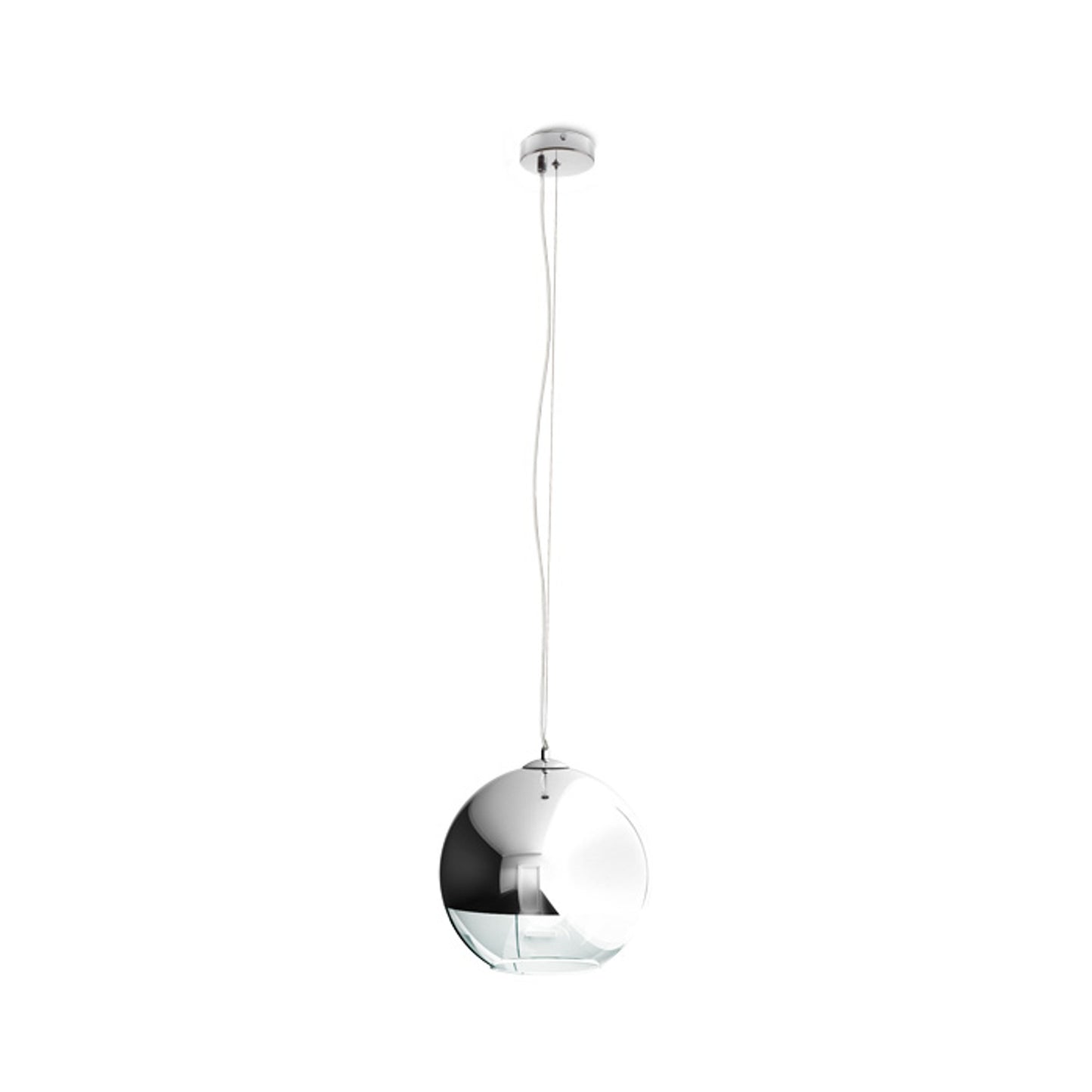 RENDL pendant lamp BEAU MONDE 35 pendant chrome-tinted glass/clear glass 230V LED E27 15W R10516 6