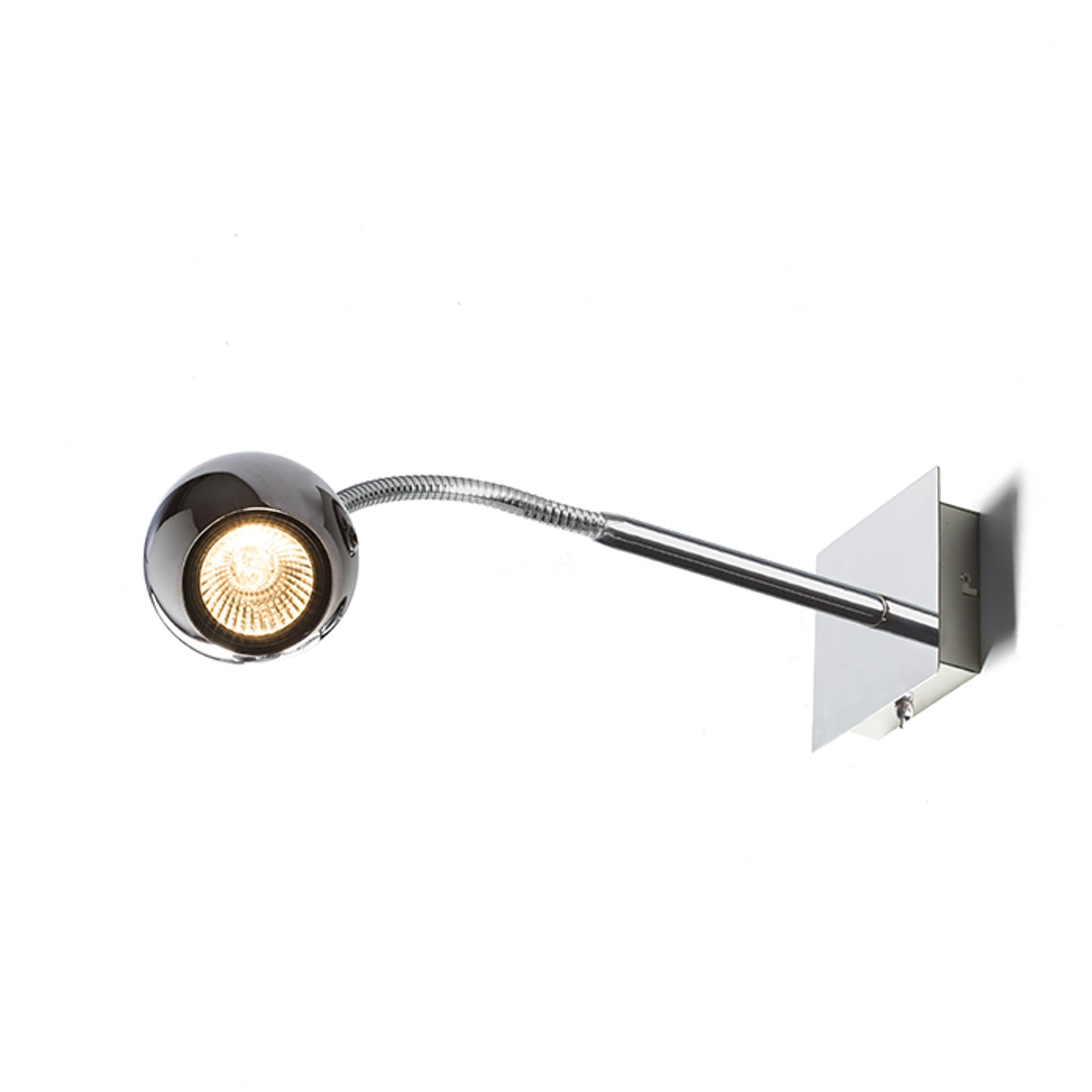 RENDL spotlight GLOSSY on a goose neck chrome 230V LED GU10 8W R10543 2