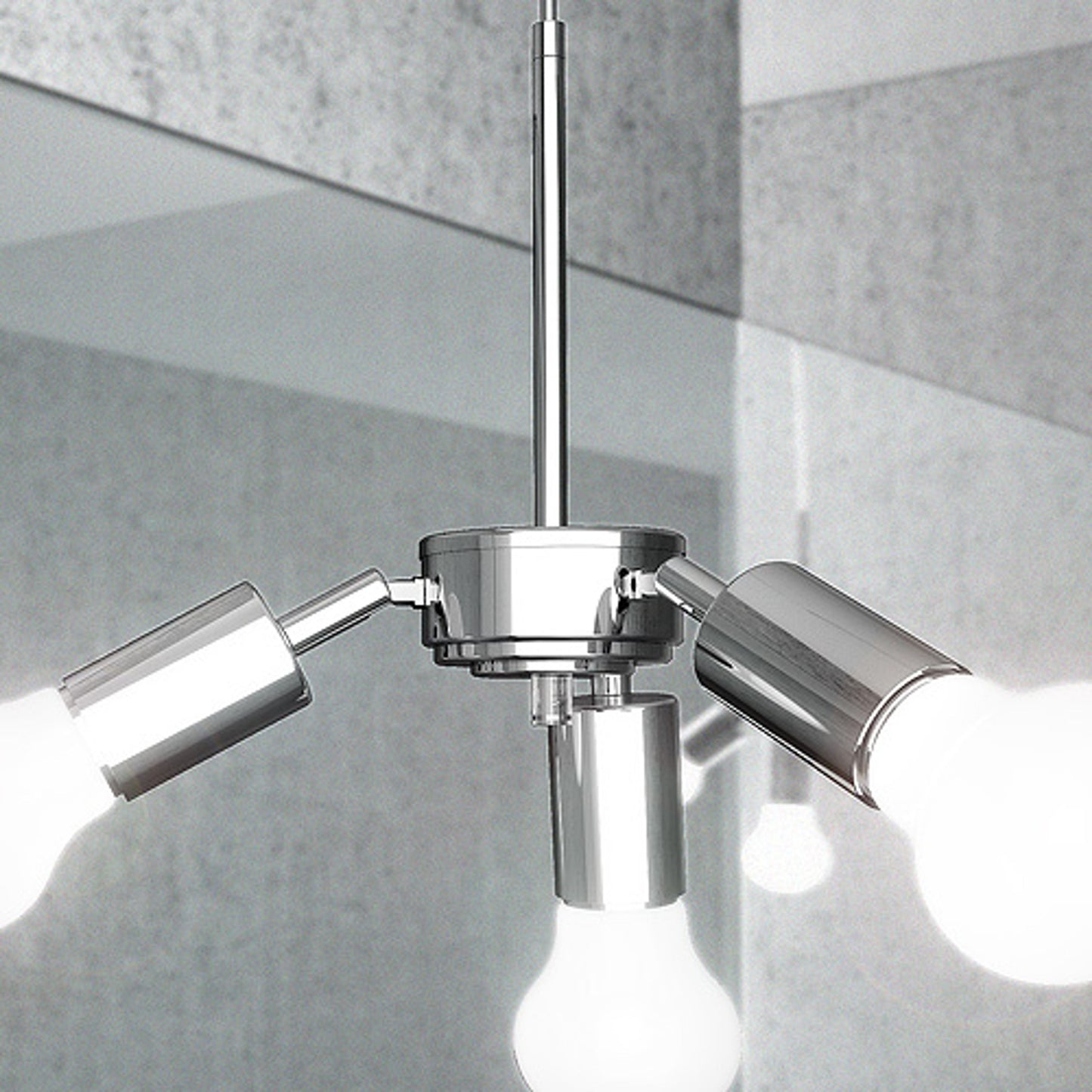 RENDL shades, shade bases, pendent sets TRIX pendant set chrome 230V LED E27 3x15W R10615 8