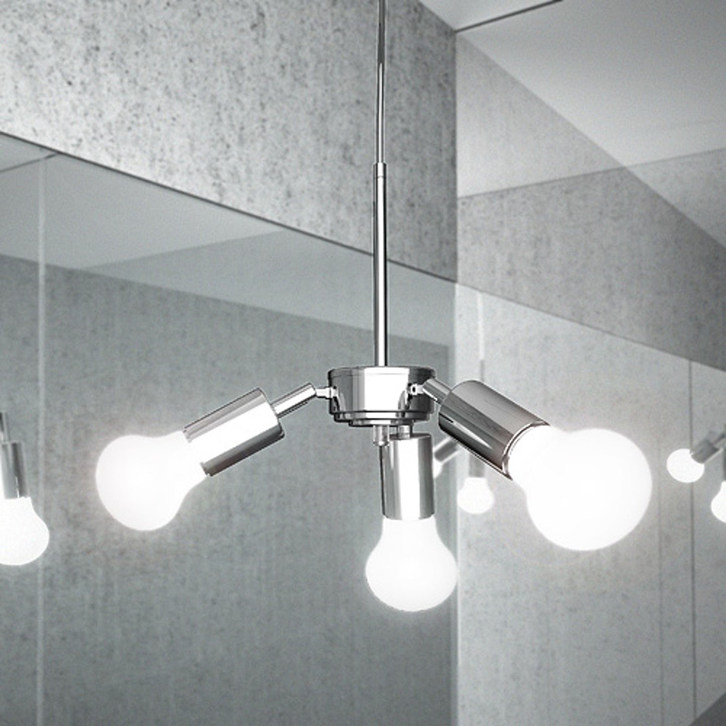 RENDL shades, shade bases, pendent sets TRIX pendant set chrome 230V LED E27 3x15W R10615 9