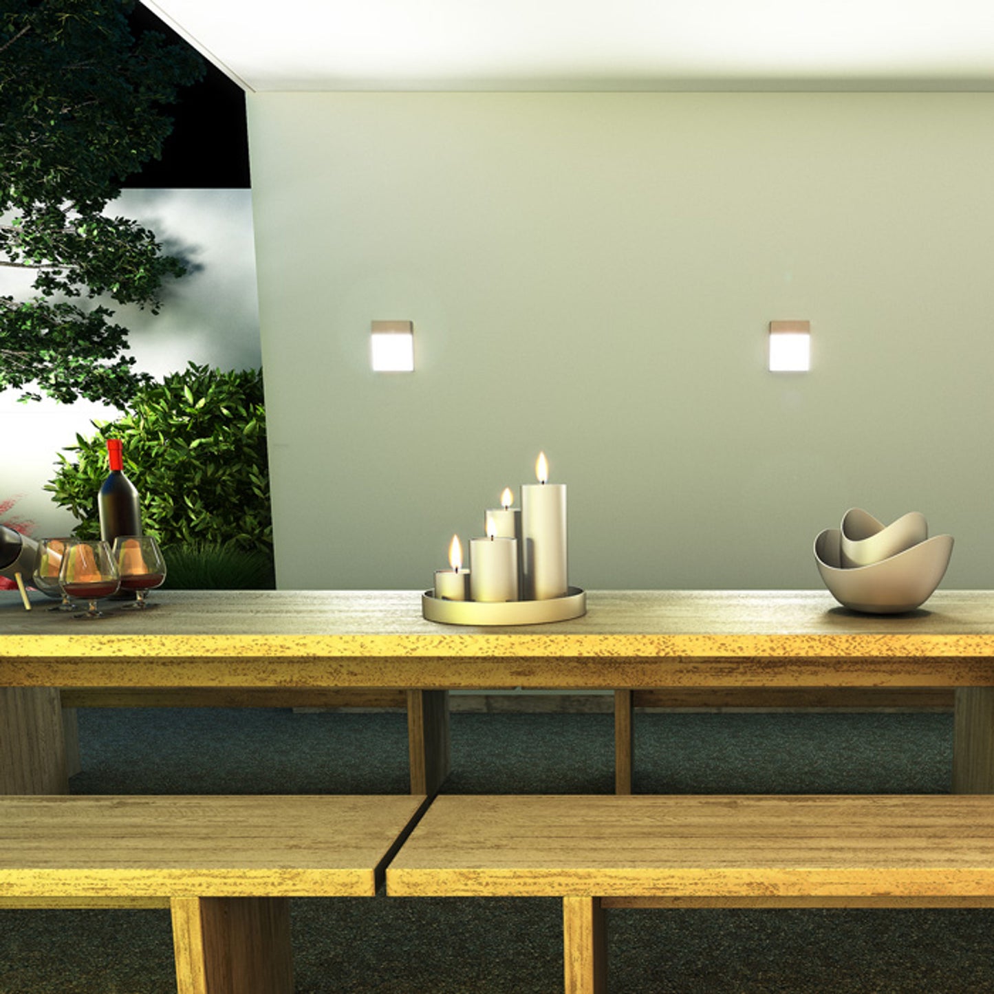RENDL outdoor lamp VERIA wall silver grey 230V LED 6W 116° IP54 3000K R11169 4