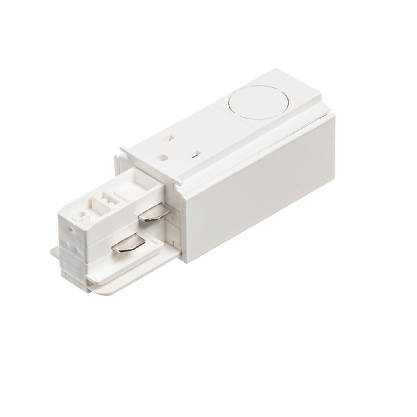 RENDL 3-circuit track system EUTRAC feed-in, polarity right white 230V R11311 3