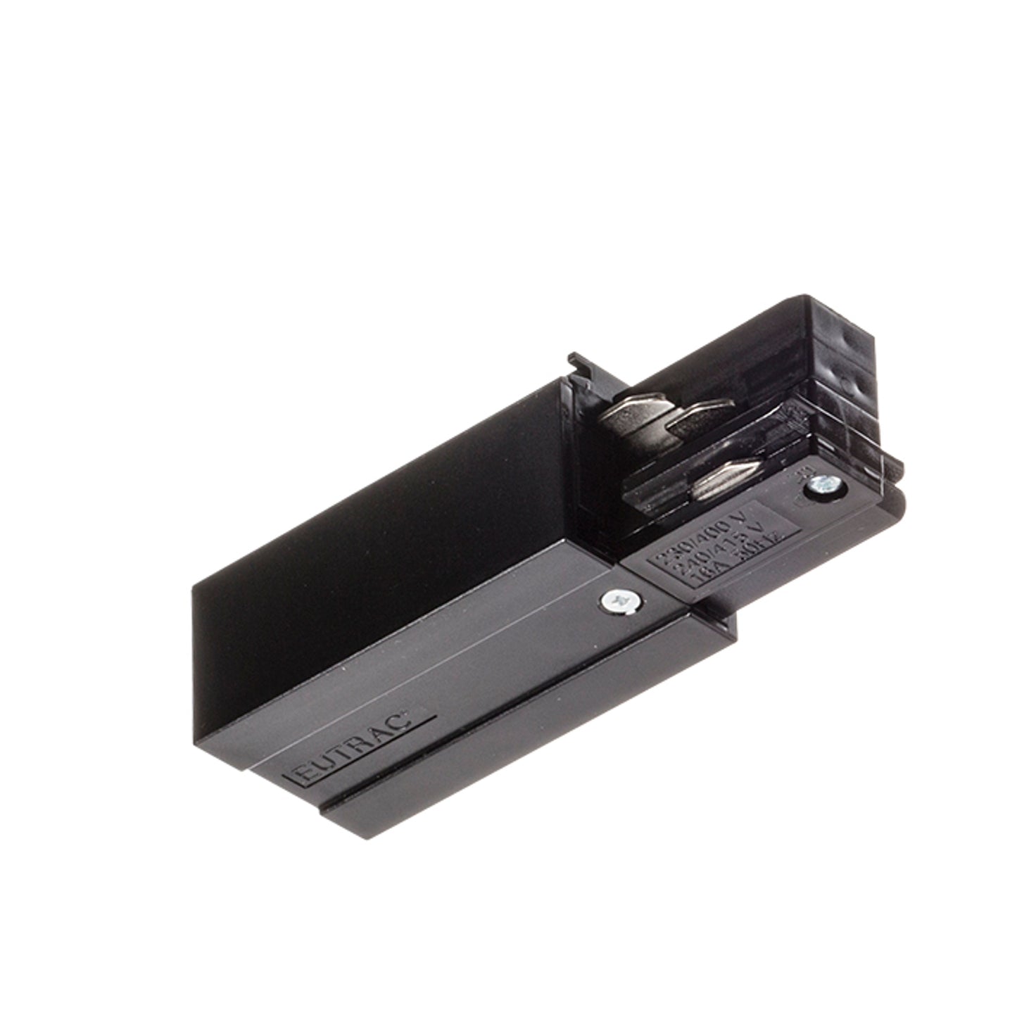 RENDL 3-circuit track system EUTRAC feed-in, polarity right black 230V R11312 1