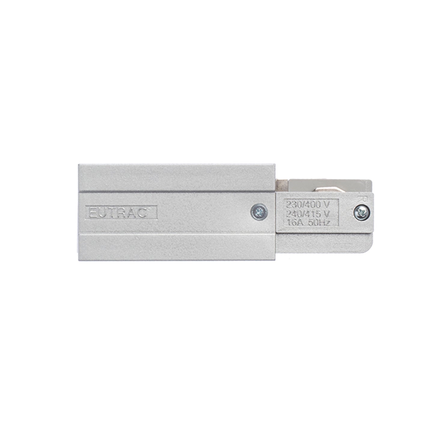 RENDL 3-circuit track system EUTRAC feed-in, polarity right silver grey 230V R11313 2