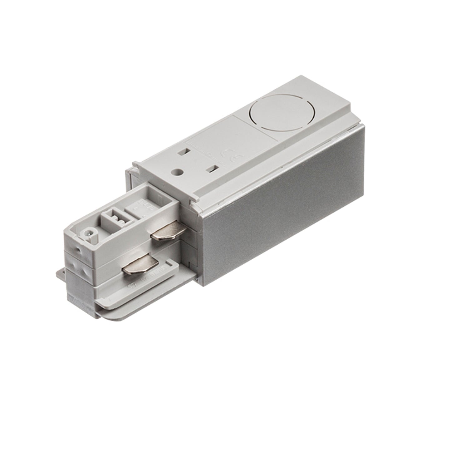 RENDL 3-circuit track system EUTRAC feed-in, polarity right silver grey 230V R11313 3