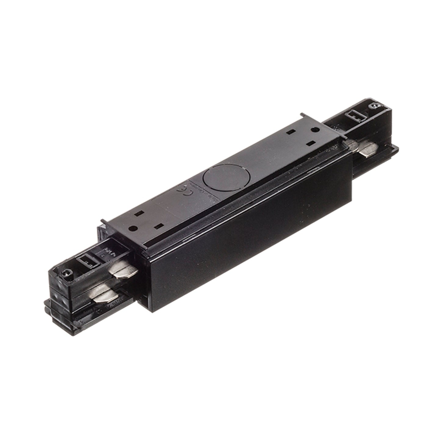 RENDL 3-circuit track system EUTRAC straight connector with feed-in black 230V R11321 3