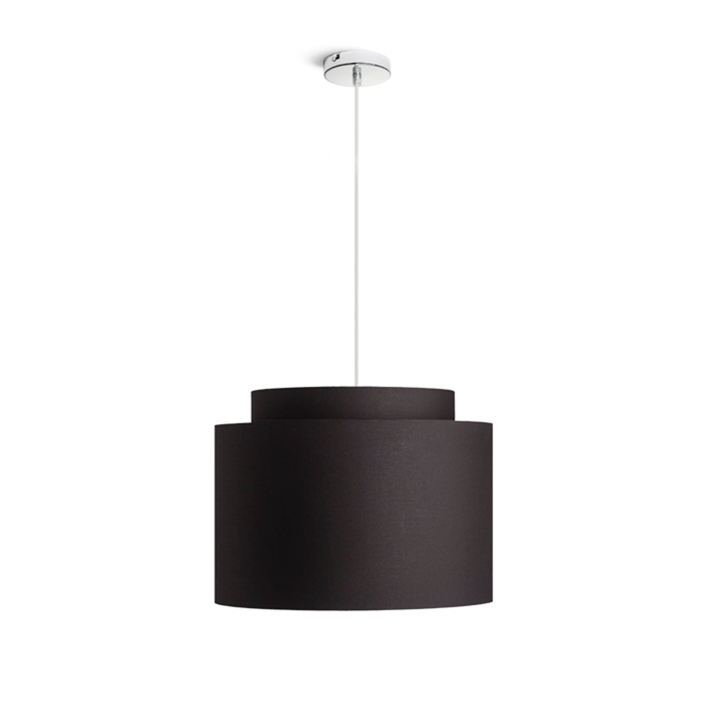 RENDL shades, shade bases, pendent sets DOUBLE 40/30 shade Polycotton black/golden foil max. 23W R11461 4