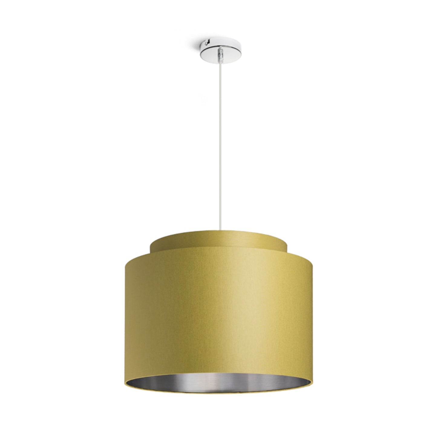 RENDL shades, shade bases, pendent sets DOUBLE 40/30 shade Chintz olive/silverfoil max. 23W R11535 2