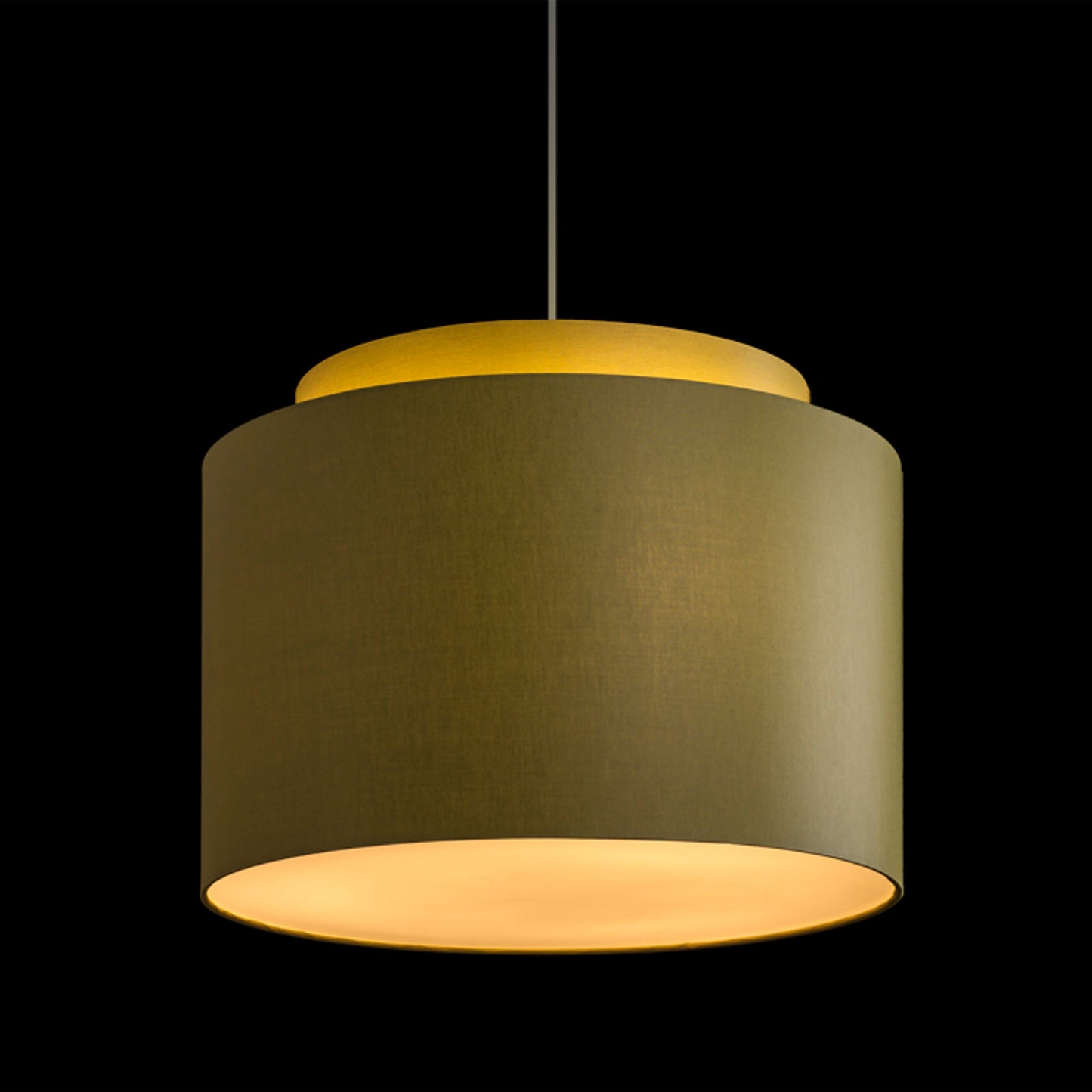 RENDL shades, shade bases, pendent sets DOUBLE 40/30 shade Chintz olive/silverfoil max. 23W R11535 3