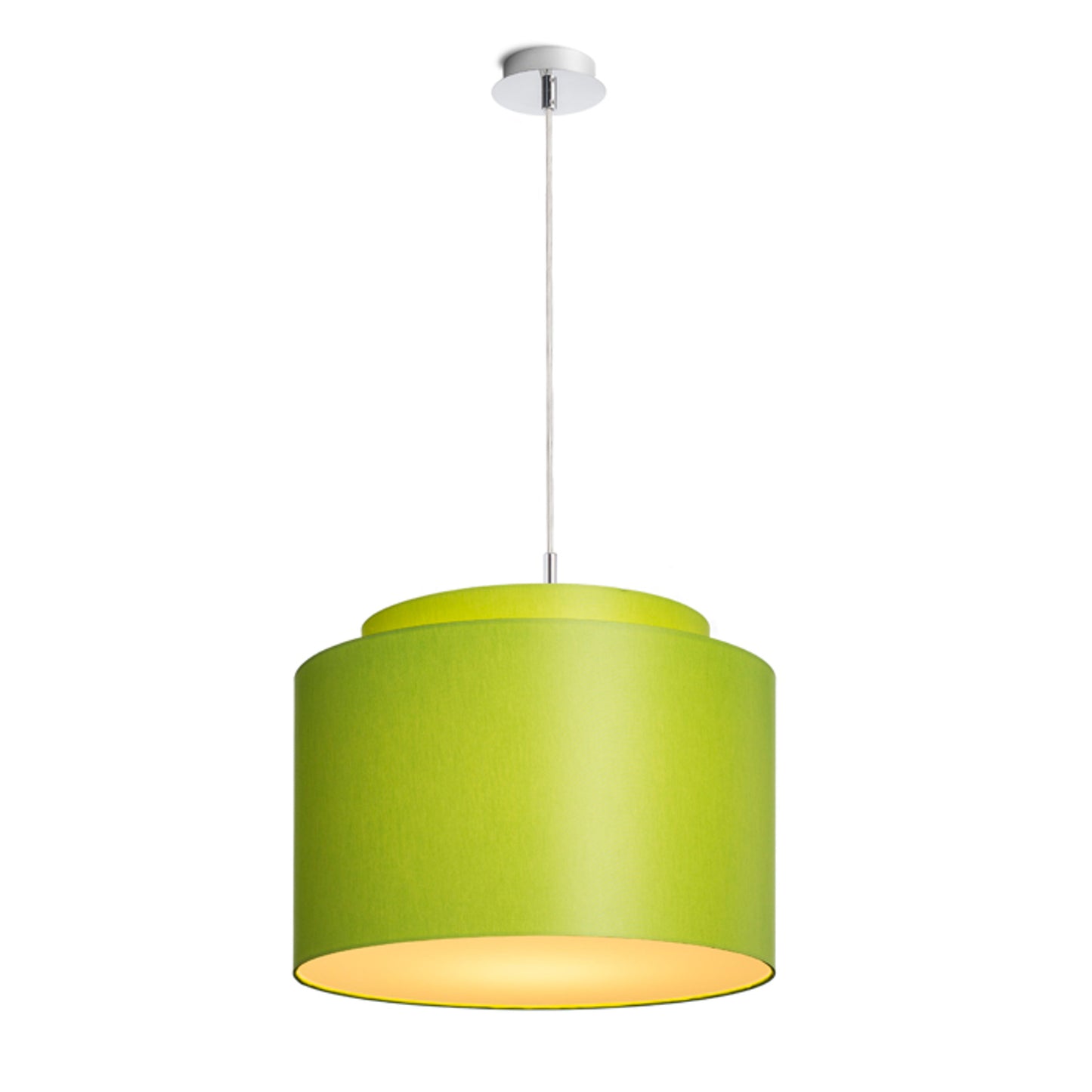 RENDL shades, shade bases, pendent sets DOUBLE 40/30 shade Chintz lime/white PVC max. 23W R11563 3