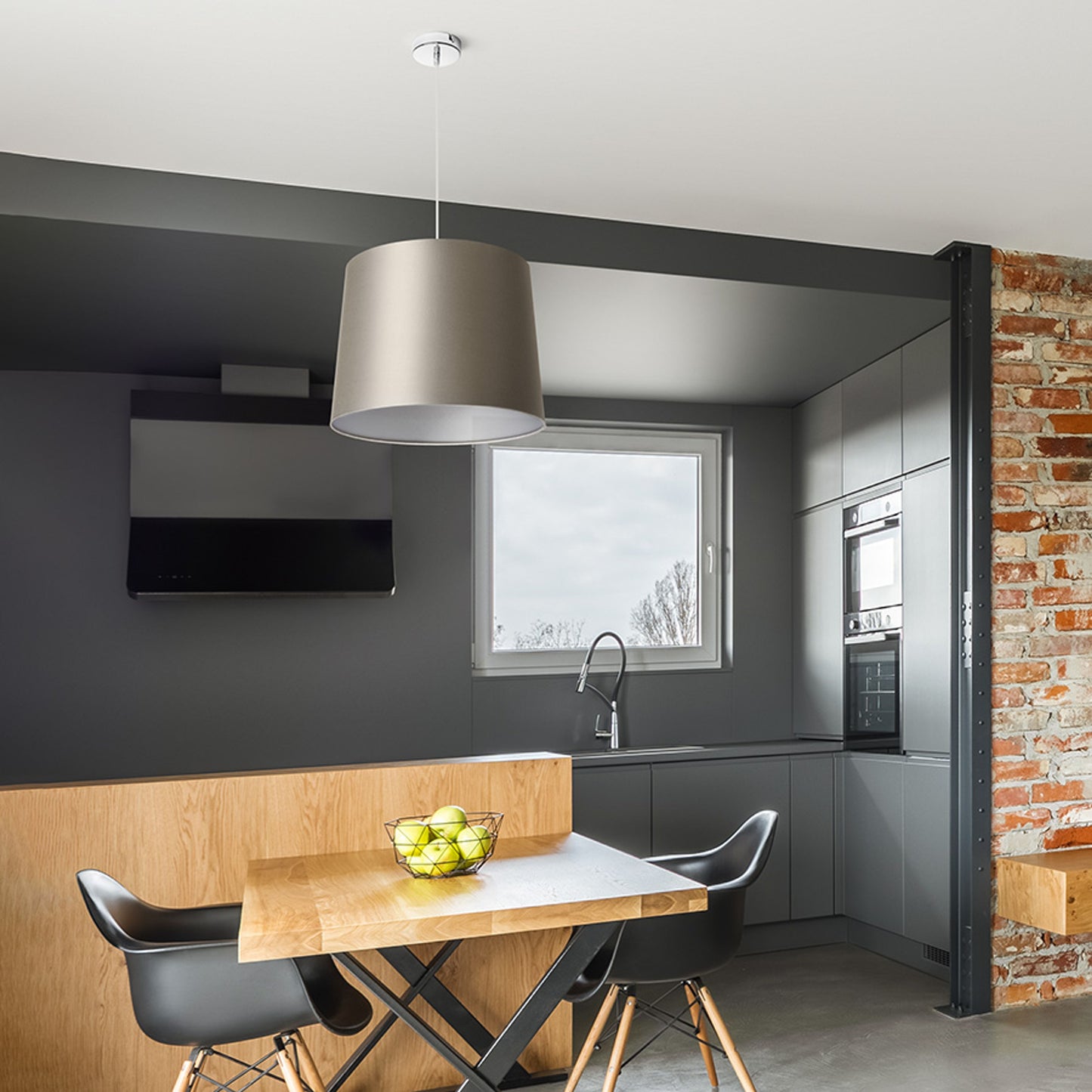 RENDL shades, shade bases, pendent sets ASPRO 40/30 shade Monaco dove gray/silver PVC max. 23W R11589 2