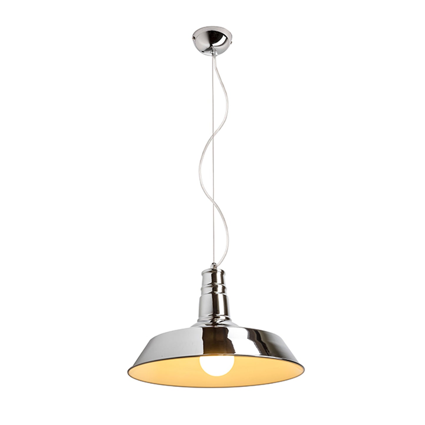 RENDL Outlet GOLDIE 46 pendant white inside chrome 230V LED E27 30W R11692 1