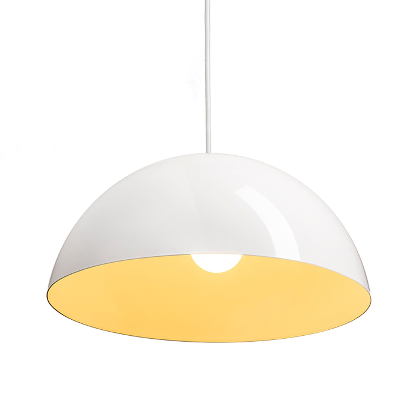 RENDL pendant lamp MONROE 40 pendant shiny white/white 230V LED E27 30W R11707 2