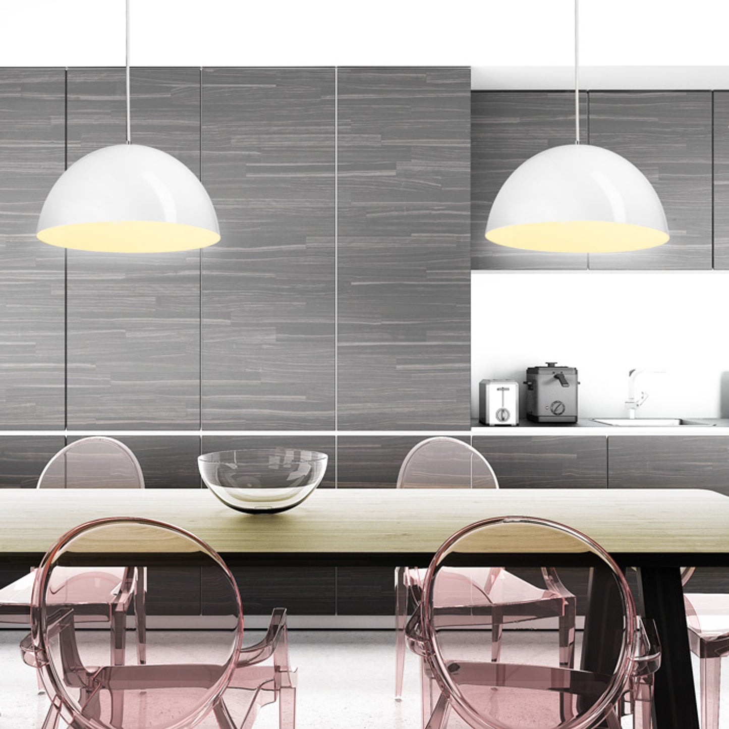 RENDL pendant lamp MONROE 40 pendant shiny white/white 230V LED E27 30W R11707 3