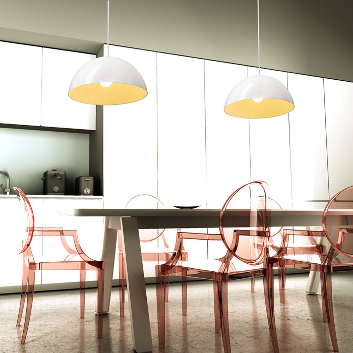 RENDL pendant lamp MONROE 40 pendant shiny white/white 230V LED E27 30W R11707 5