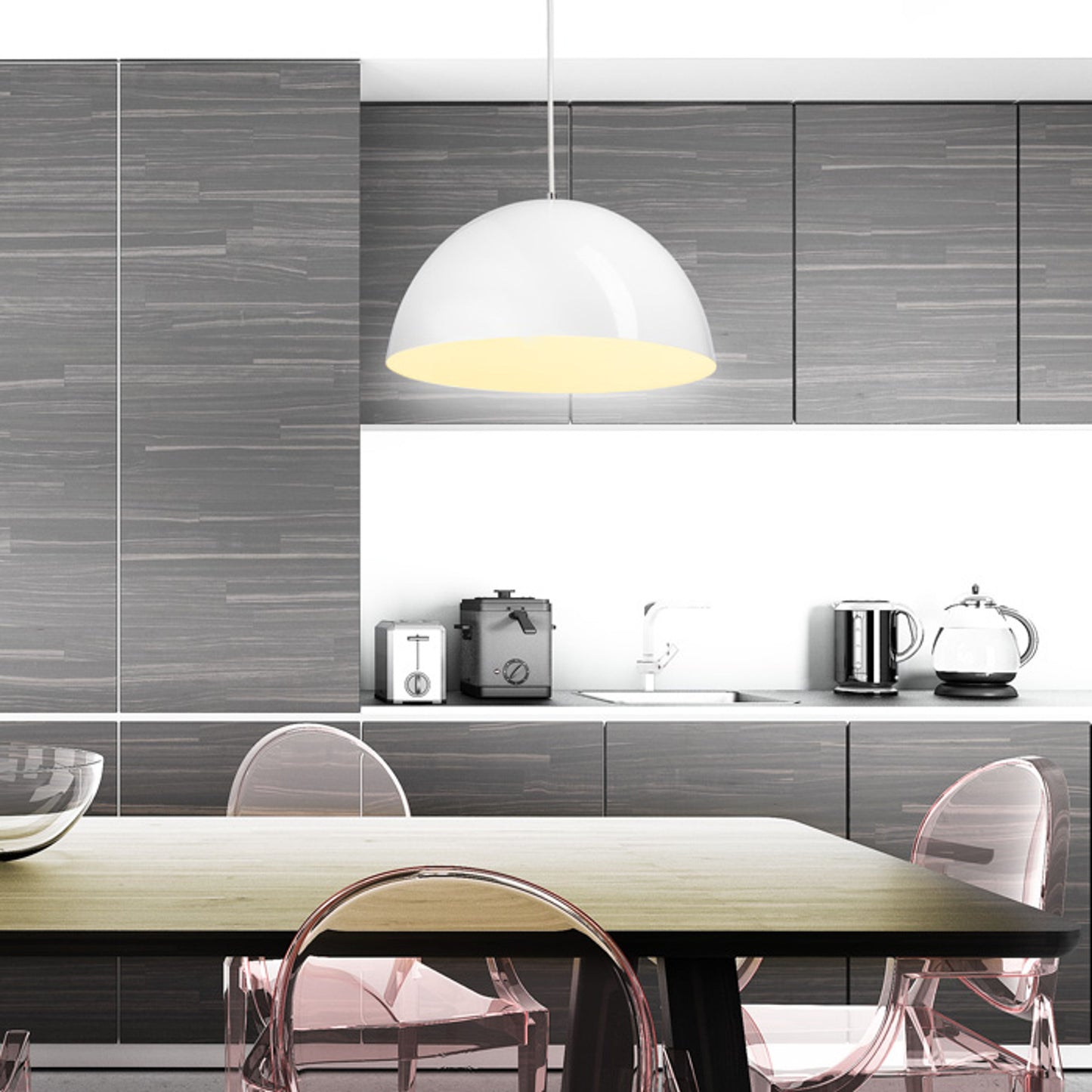 RENDL pendant lamp MONROE 40 pendant shiny white/white 230V LED E27 30W R11707 7