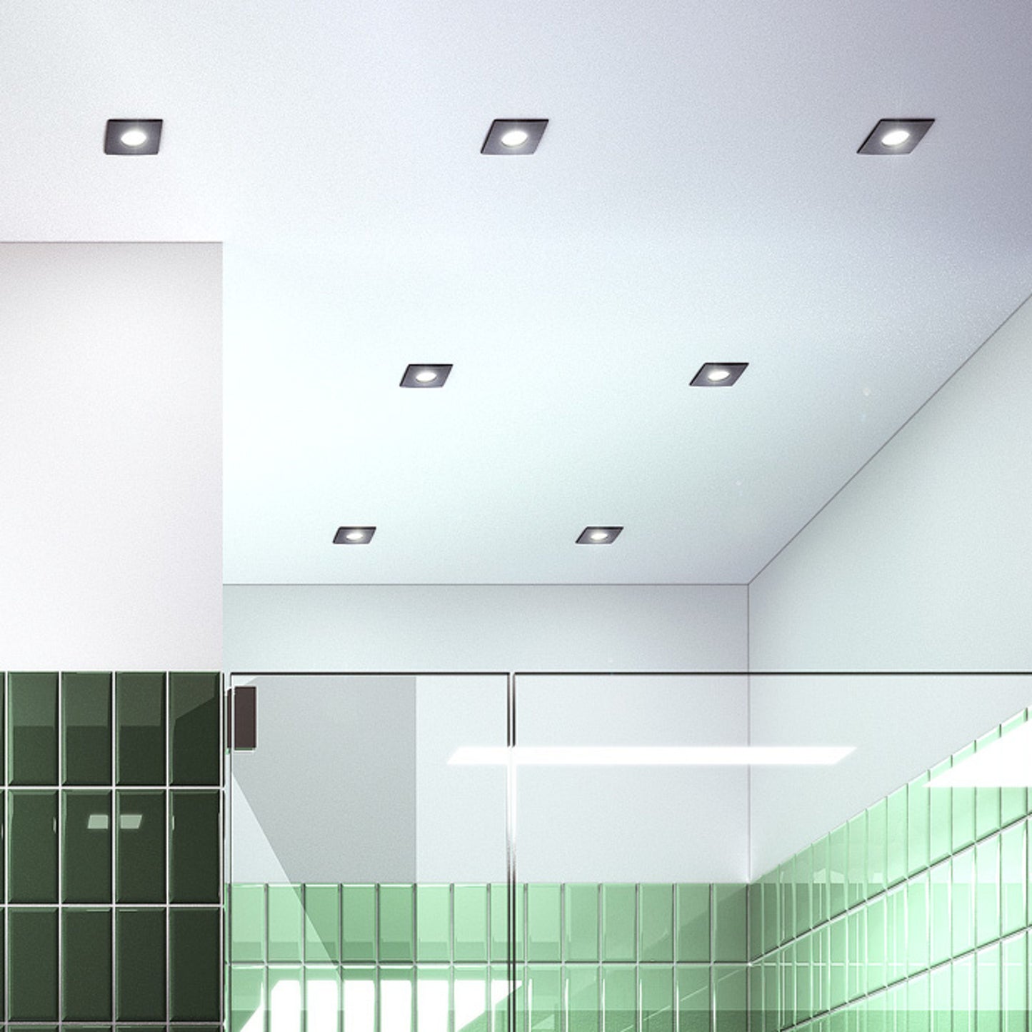 RENDL recessed light WATERBOY SQ matt black 230V LED 10W 40° IP65 3000K R11741 5