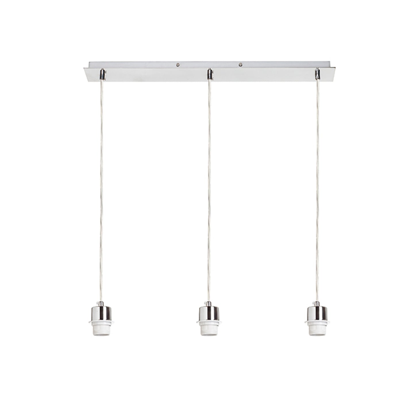 RENDL shades, shade bases, pendent sets MORE 60 pendant ceiling base chrome 230V LED E27 3x15W R11775 1