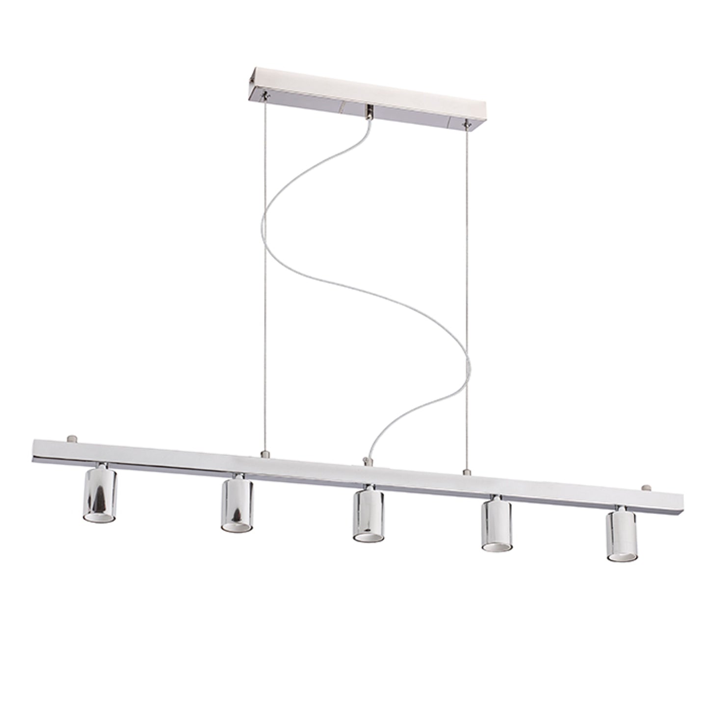RENDL shades, shade bases, pendent sets RALLONG V pendant ceiling base chrome 230V LED E27 5x15W R11798 1