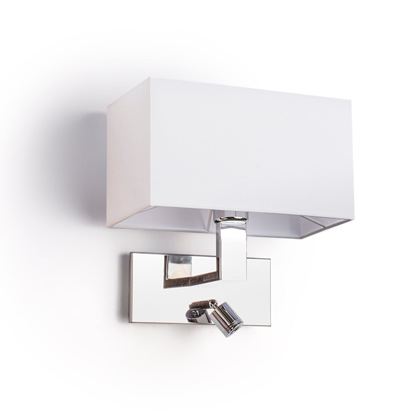 RENDL wall lamp PLAZA wall with LED white chrome 230V LED E27 LED 15+3W 3000K R11982 1