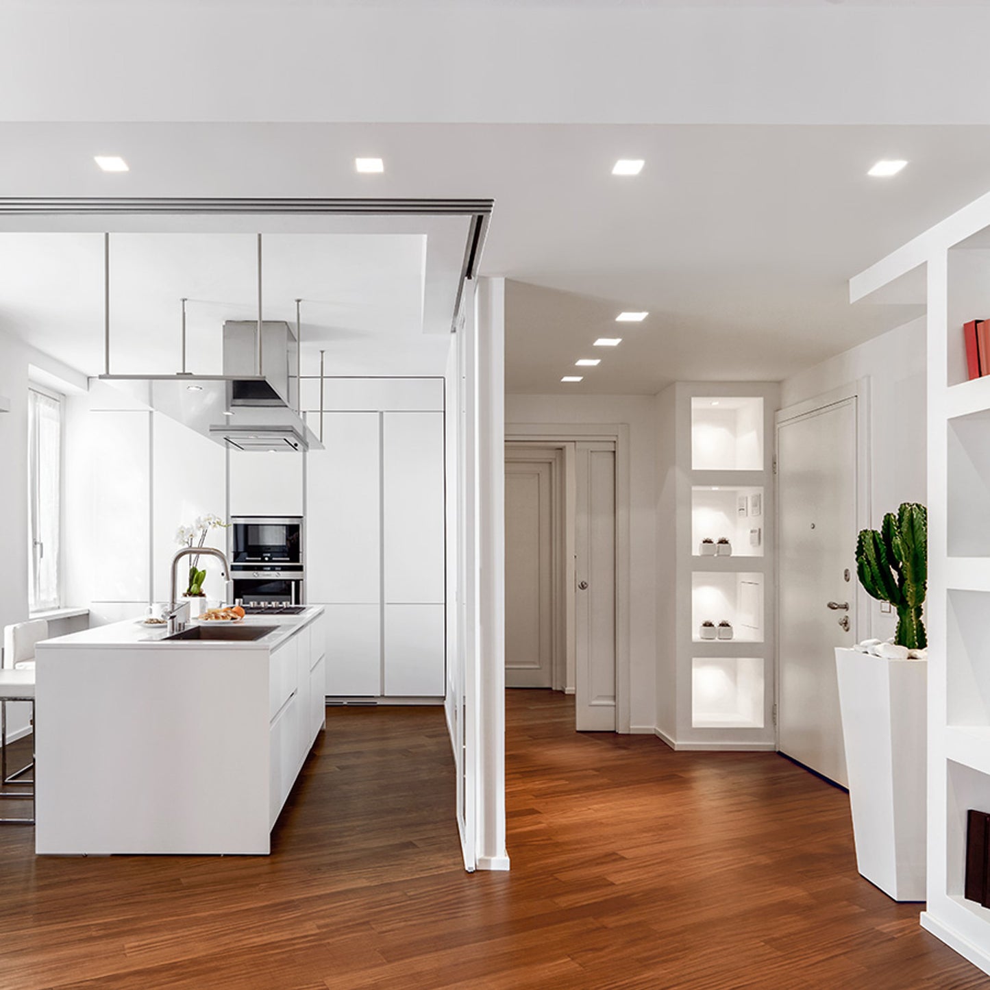 RENDL recessed light DAN SQ 80 recessed plaster 230V LED GU10 8W R12356 3