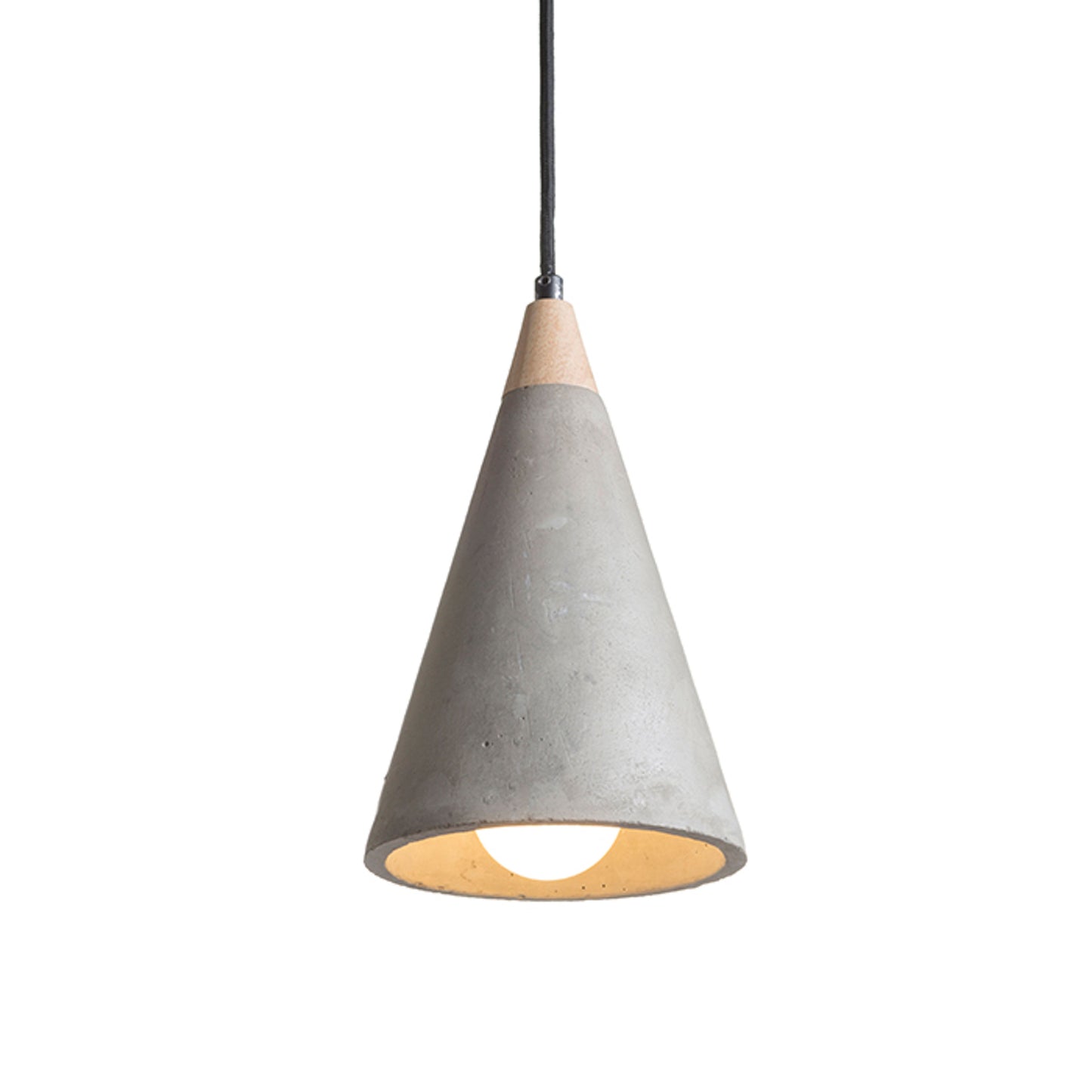 RENDL pendant lamp HEIDI pendant concrete/wood 230V LED E27 11W R12380 1