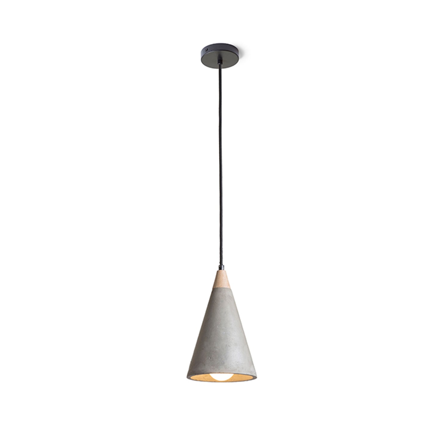 RENDL pendant lamp HEIDI pendant concrete/wood 230V LED E27 11W R12380 7