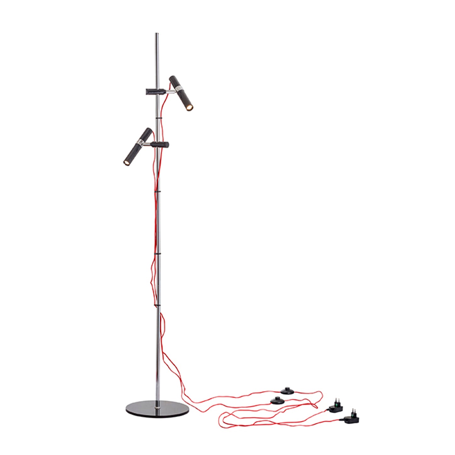 RENDL floor lamp VIPER FL black chrome 230V LED 2x3W 60° 3000K R12463 3