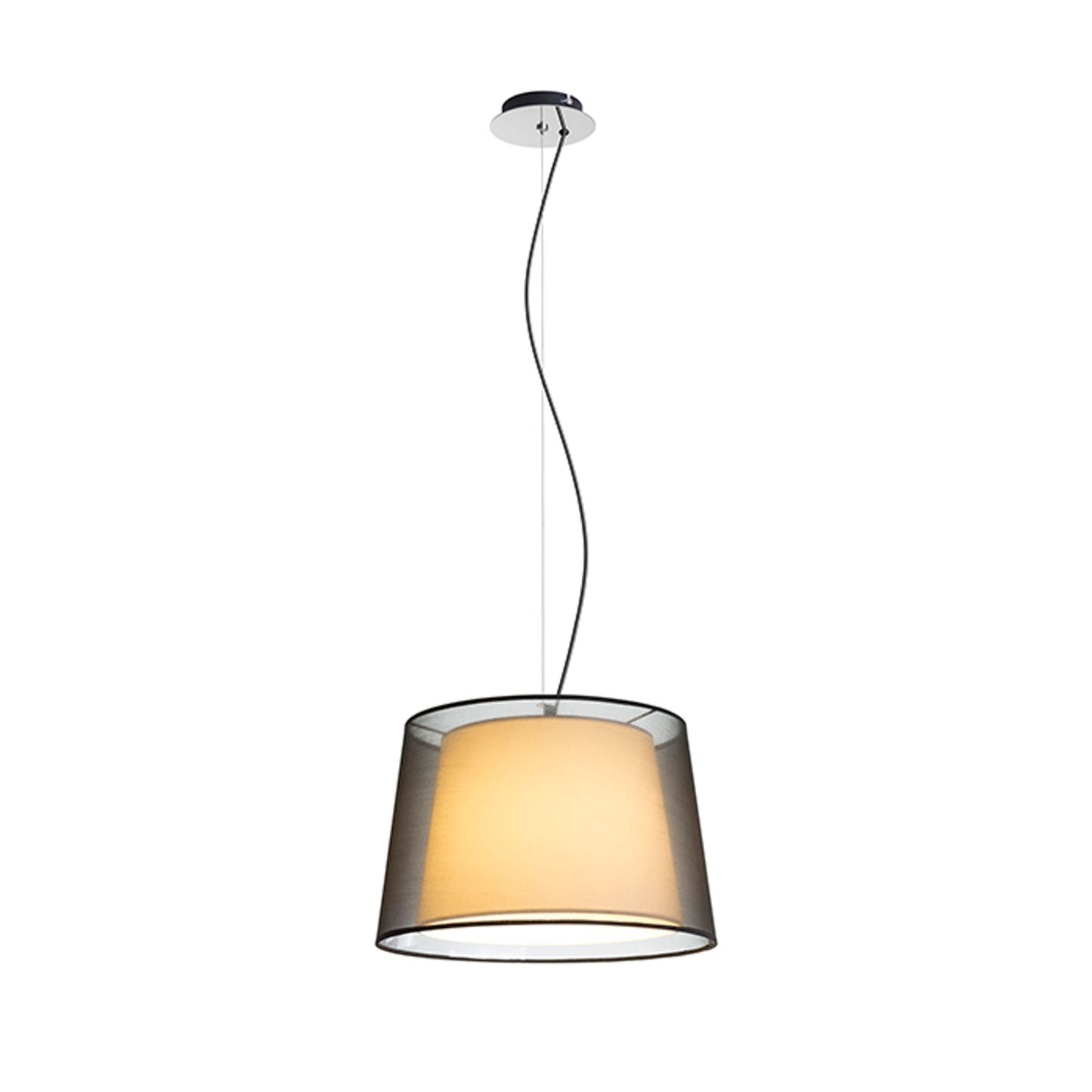 RENDL pendant lamp ESPLANADE pendant transparent black/white chrome 230V LED E27 15W R12483 3