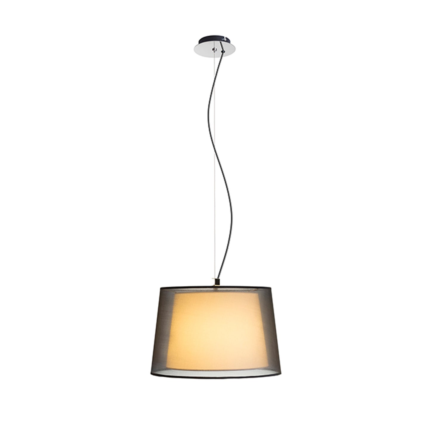 RENDL pendant lamp ESPLANADE pendant transparent black/white chrome 230V LED E27 15W R12483 7