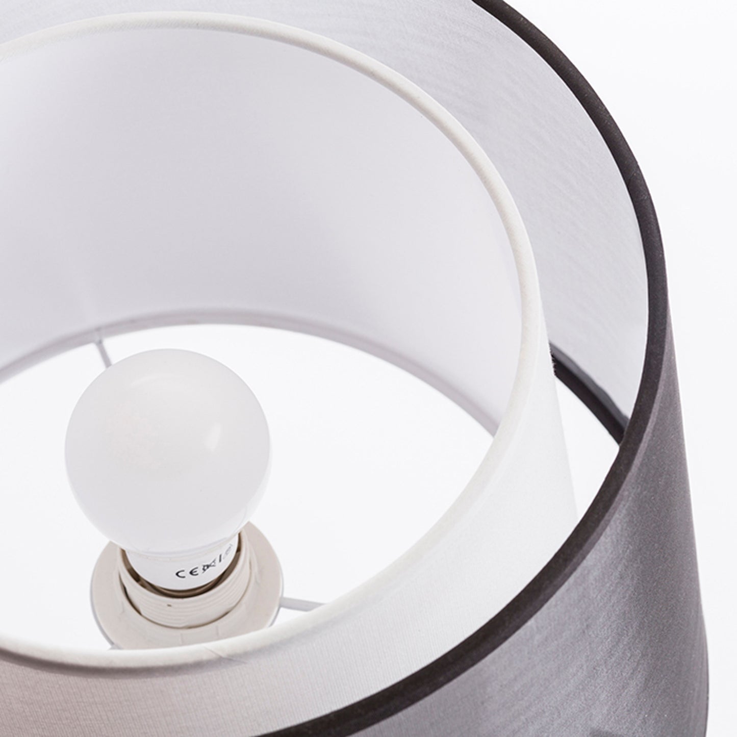 RENDL table lamp ESPLANADE table transparent black/white chrome 230V LED E27 15W R12484 4