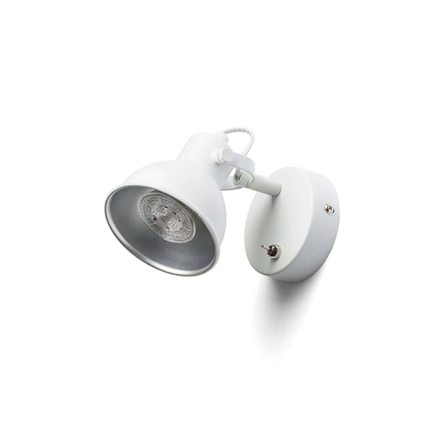 RENDL spotlight ROSITA I wall white/silver grey 230V LED GU10 9W R12507 5