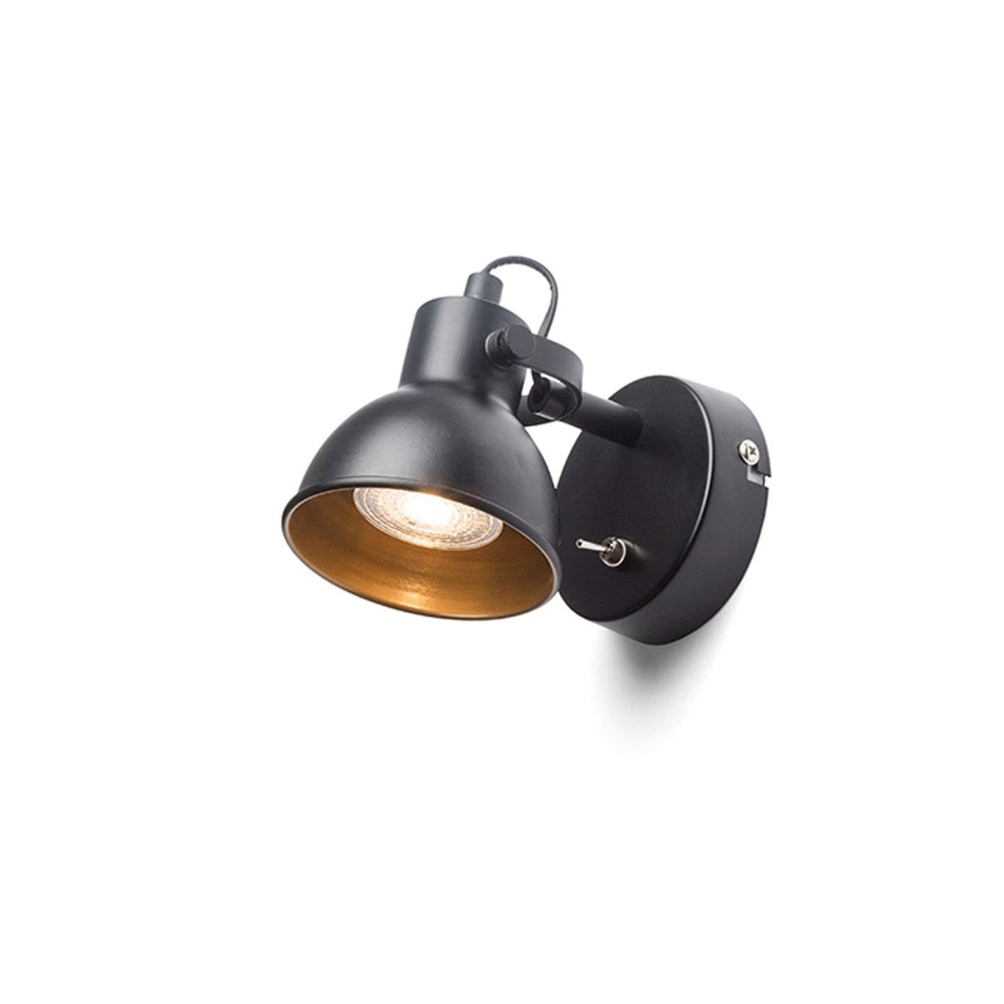 RENDL spotlight ROSITA I wall black/gold 230V LED GU10 9W R12508 5