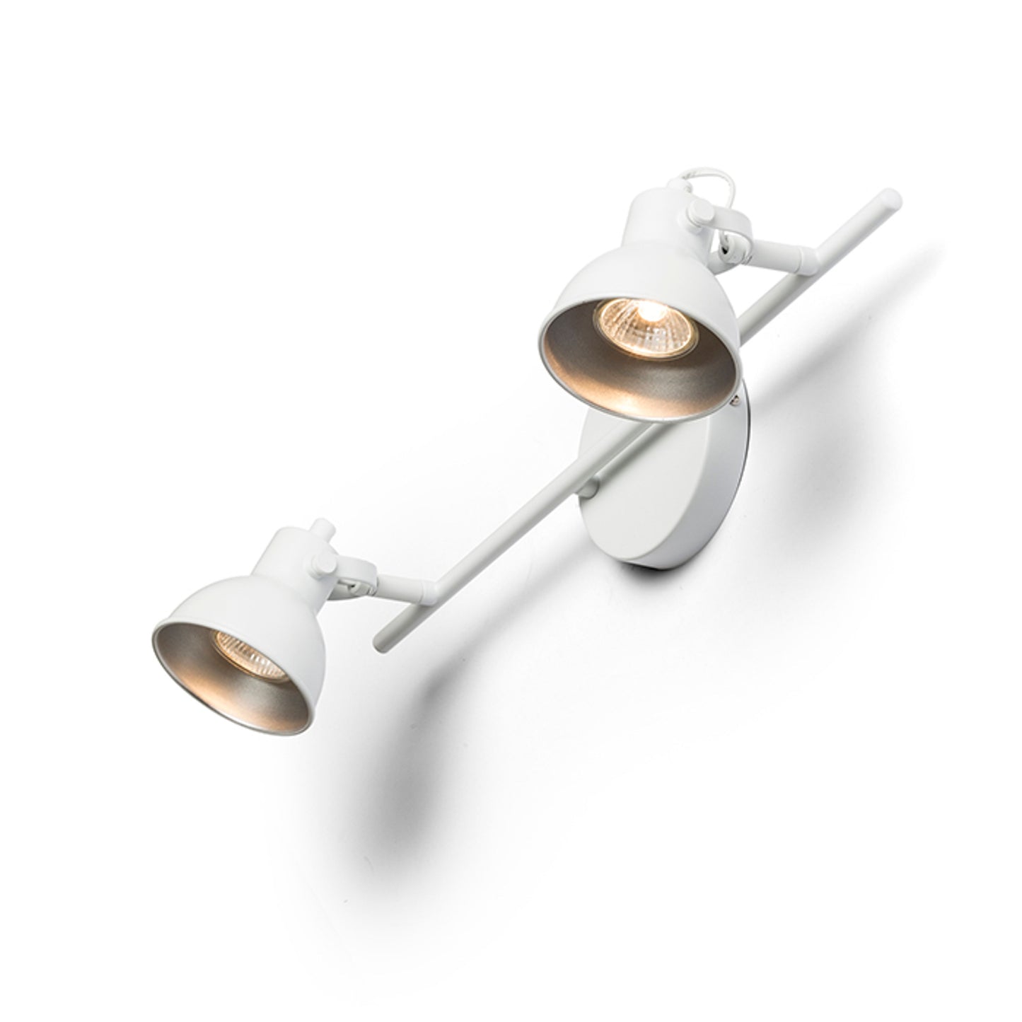 RENDL spotlight ROSITA II wall white/silver grey 230V LED GU10 2x9W R12509 1