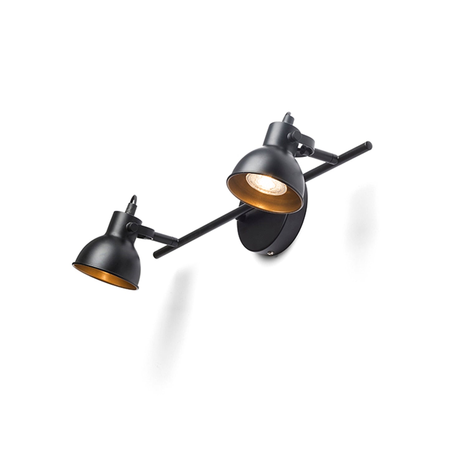 RENDL spotlight ROSITA II wall black/gold 230V LED GU10 2x9W R12510 5