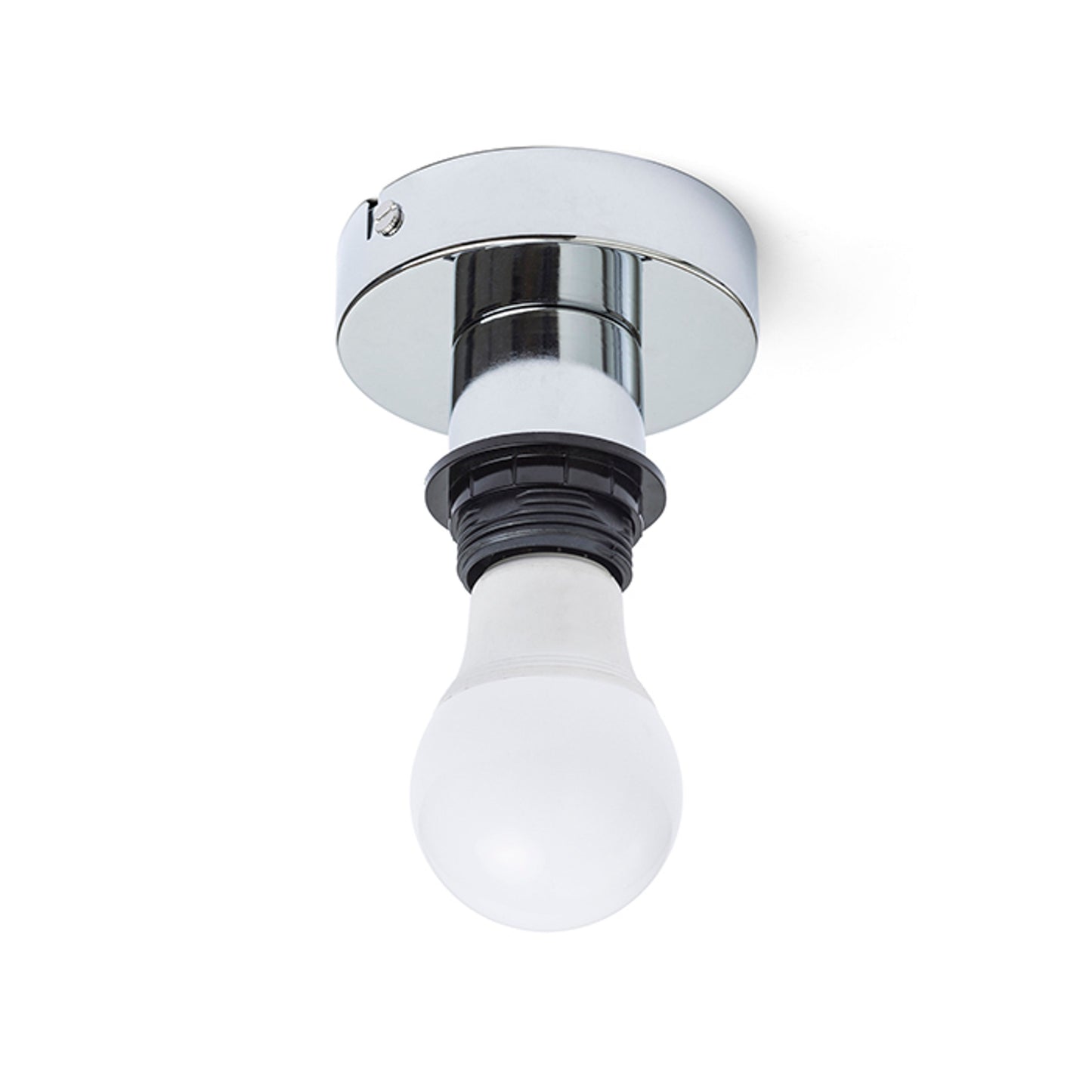 RENDL shades, shade bases, pendent sets SOLO R ceiling base chrome 230V LED E27 15W R12583 2