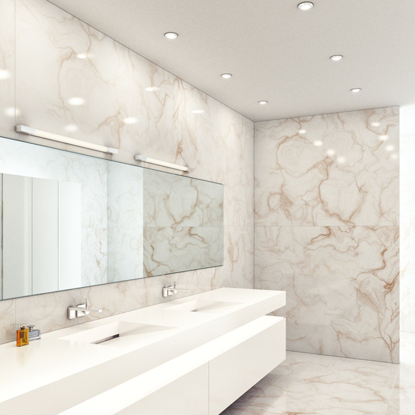 RENDL wall lamp AMENITY 90 wall chrome 230V LED 11W IP44 3000K R12640 5