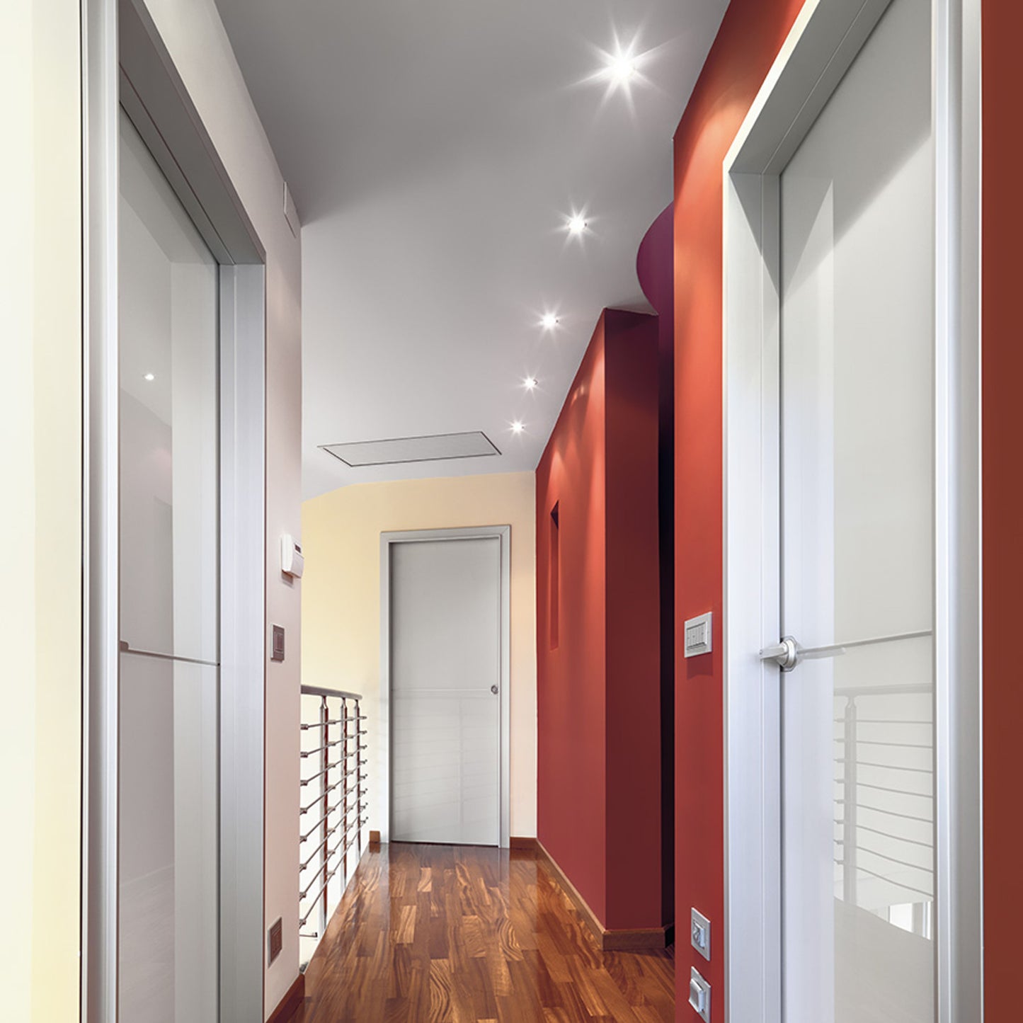 RENDL recessed light PASADENA GU10 R recessed brushed aluminum 230V LED GU10 7W R12708 6